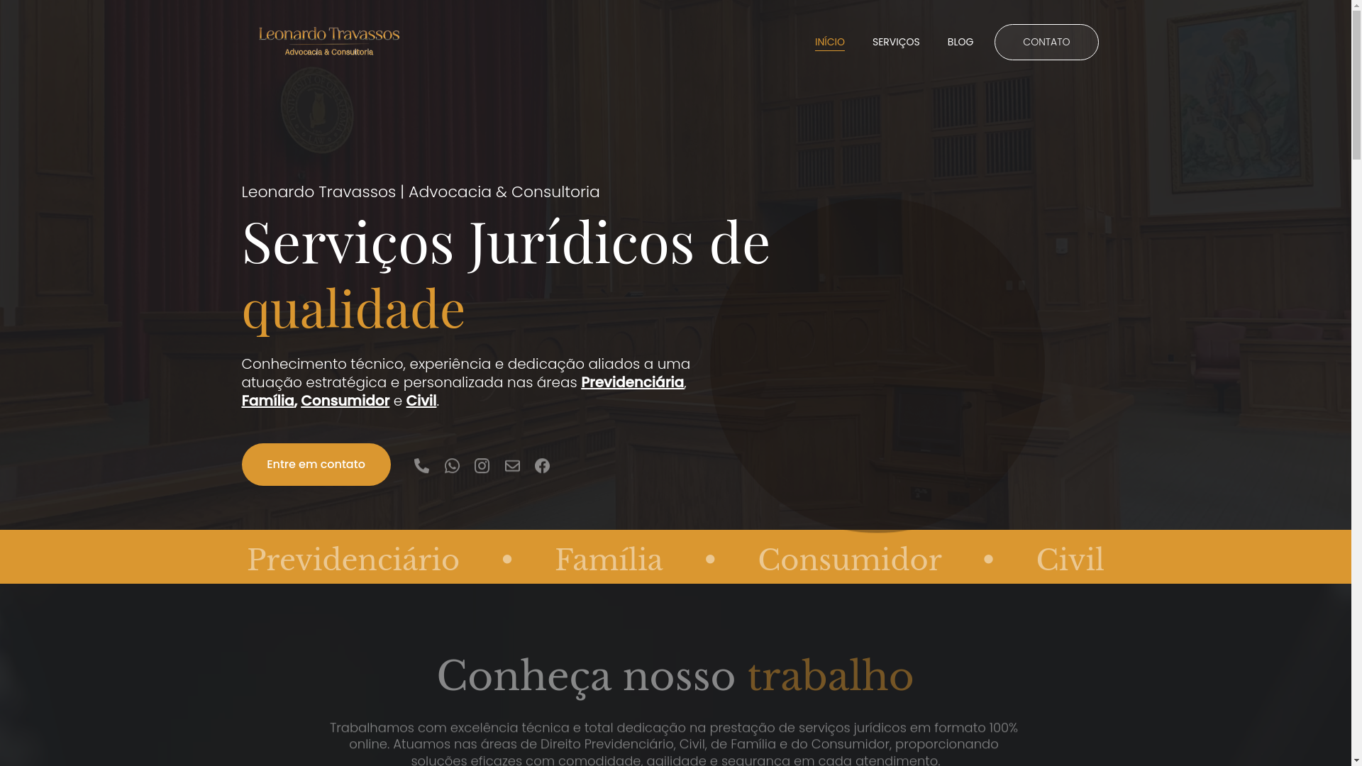 website screenshot of https://leonardotravassos.com.br/