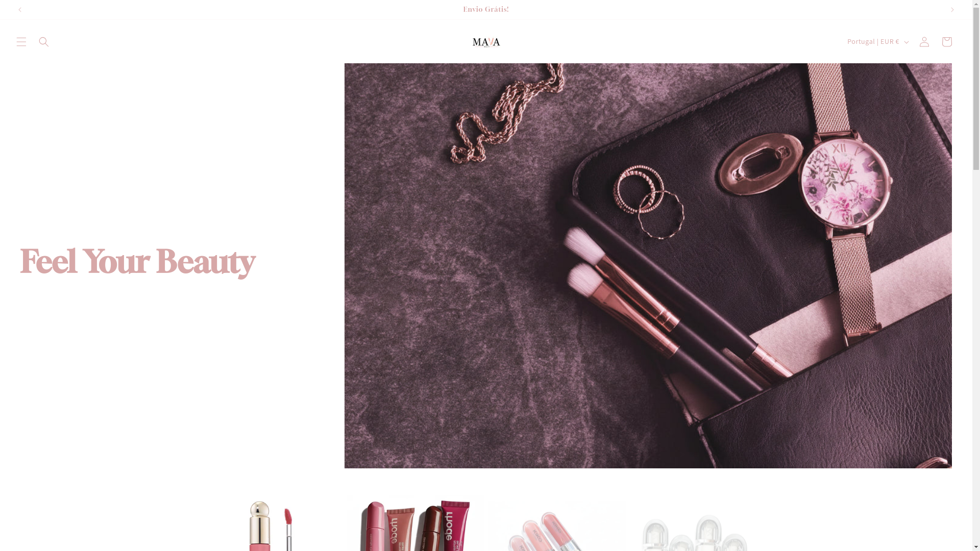 website screenshot of https://mavabeauty.pt/
