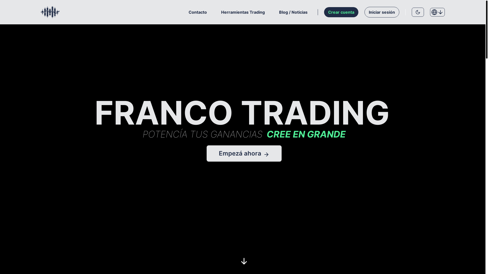 website screenshot of https://franco-trading-app.pages.dev/