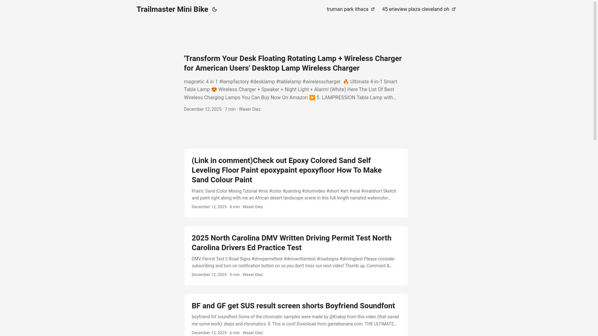 website screenshot of https://trailmasterminibike.pages.dev/
