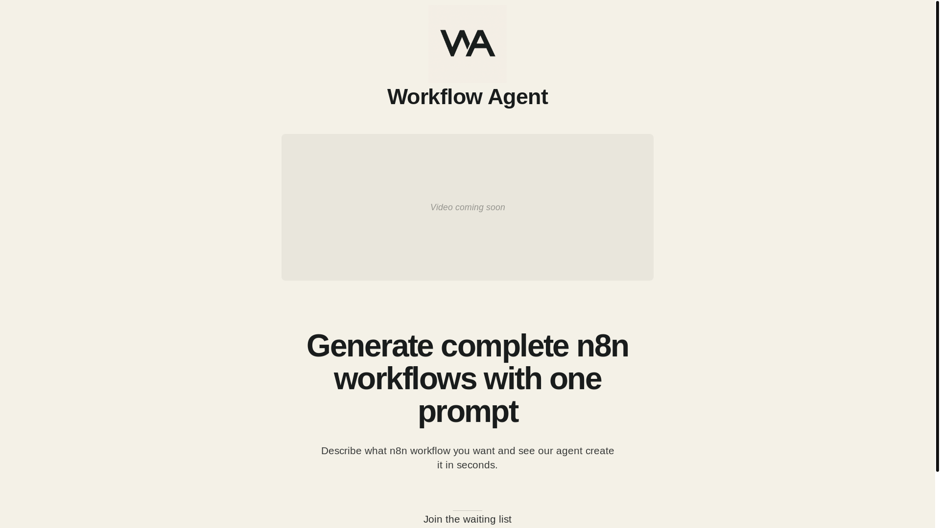 website screenshot of https://workflow-agent.io/