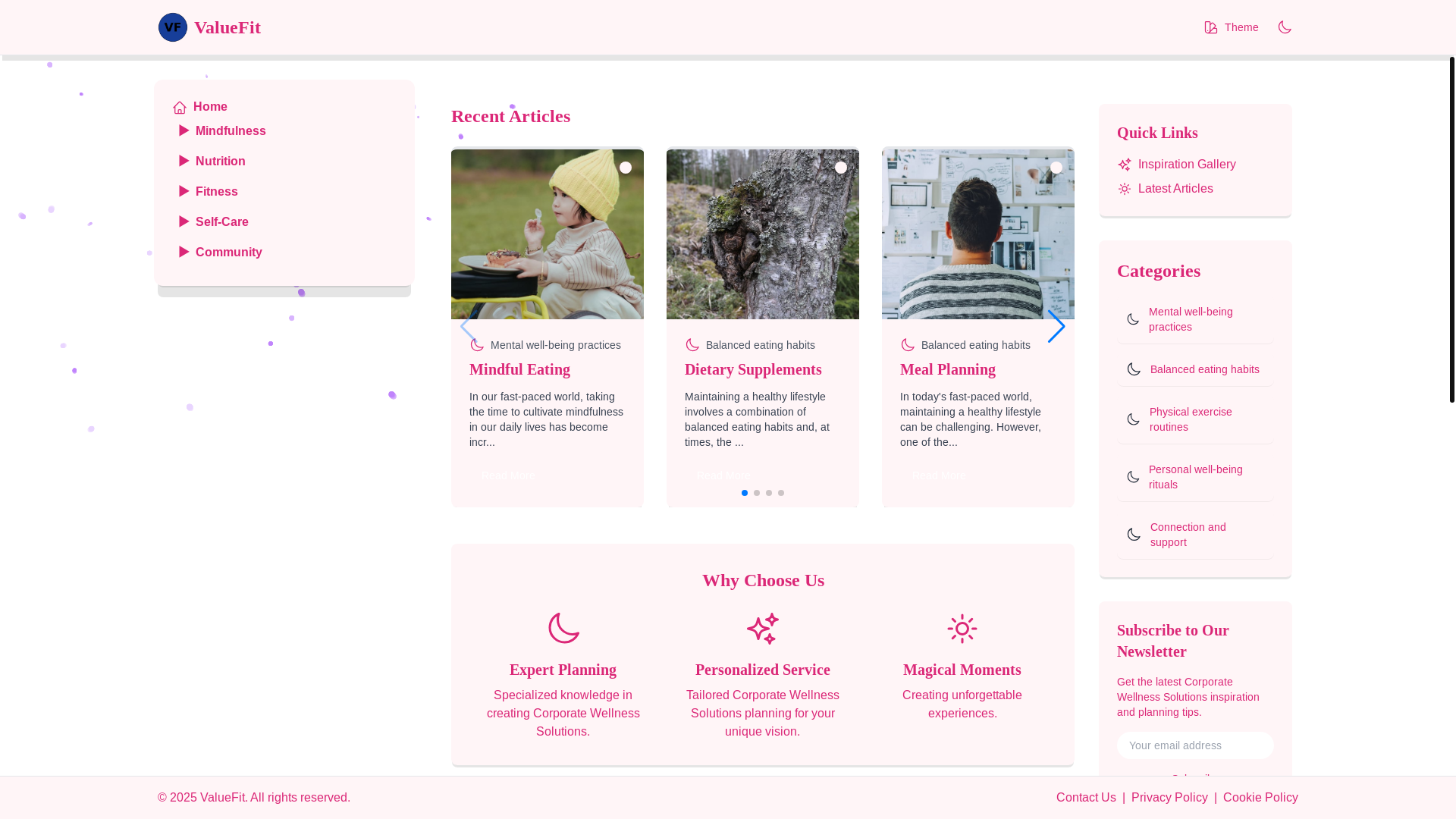 website screenshot of https://valuedrivenfit.run/