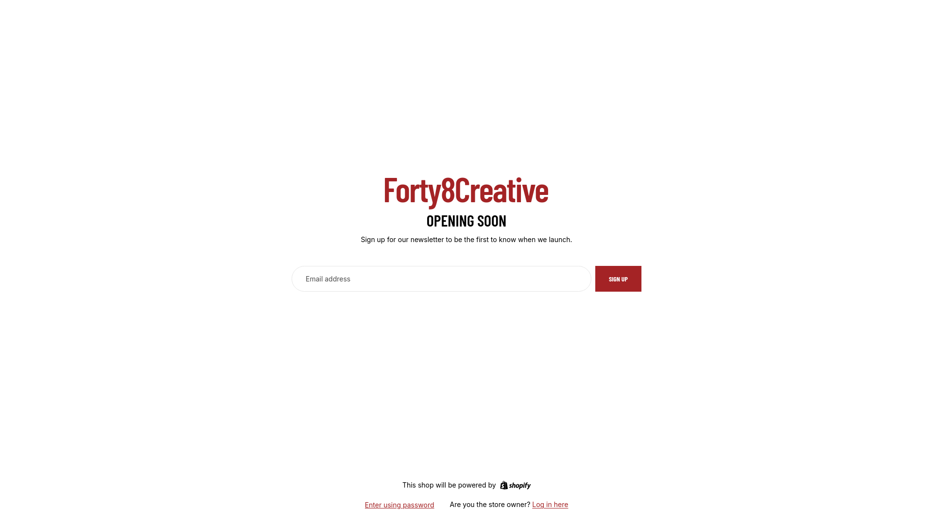 website screenshot of https://forty8creative.com/