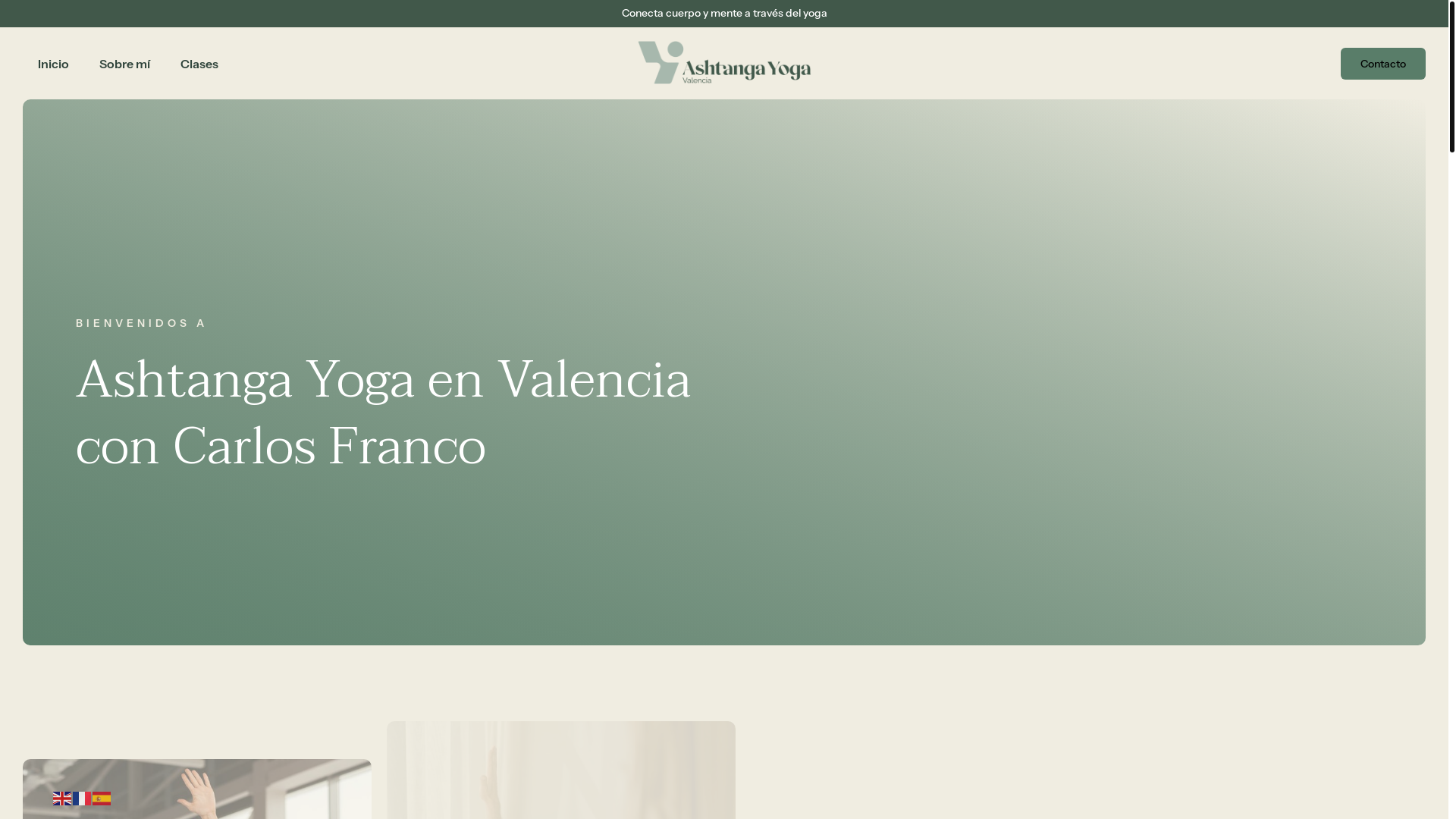 website screenshot of https://ashtangaymeditacionvalencia.com/