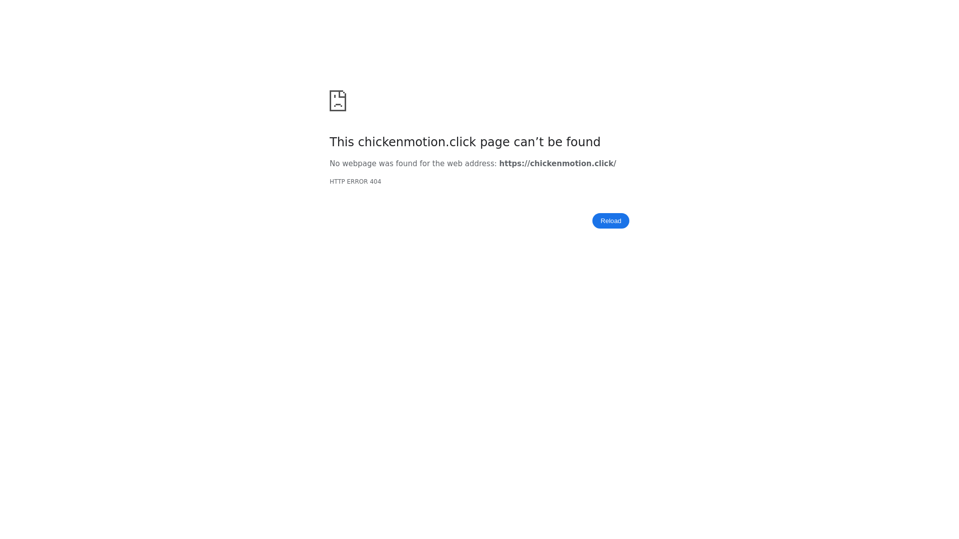website screenshot of https://chickenmotion.click/