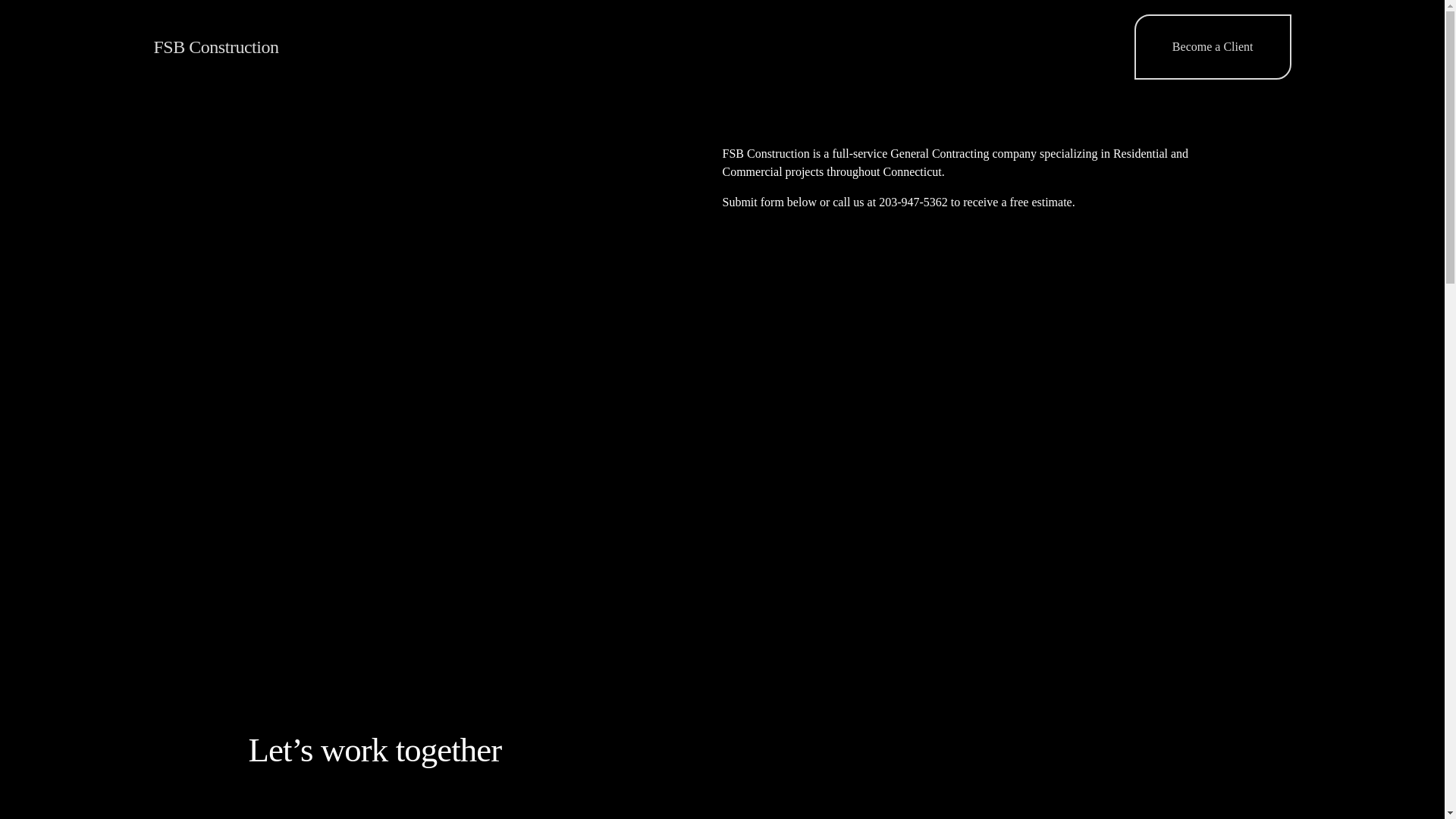 website screenshot of https://fsbconstructionct.com/