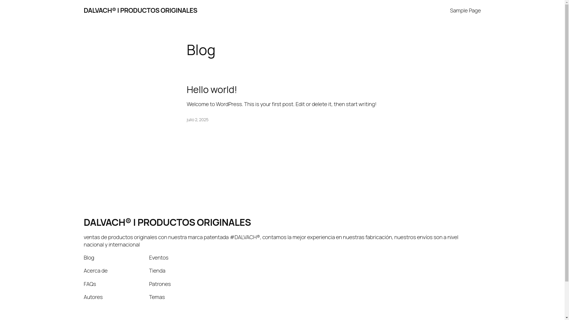 website screenshot of https://dalvach.com.pe/