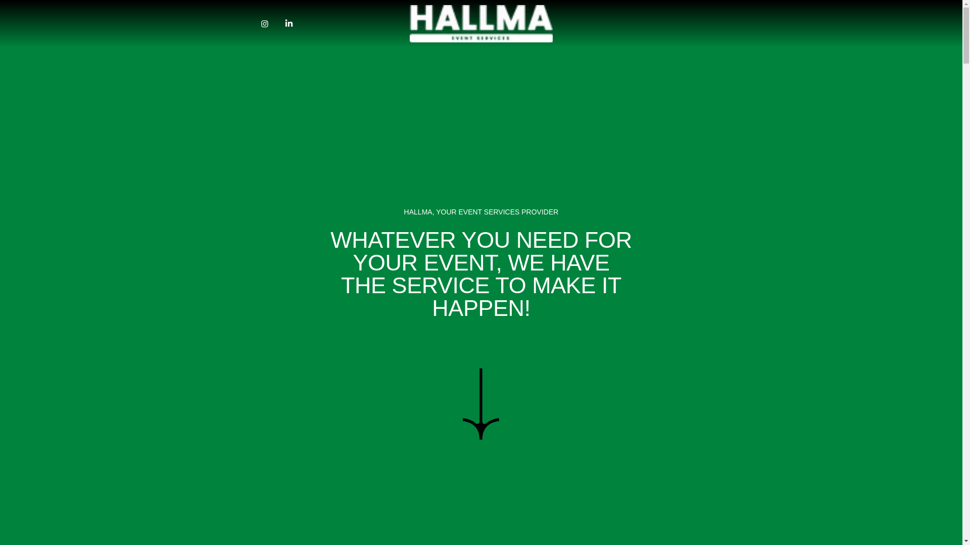 website screenshot of https://hallmaevents.com/
