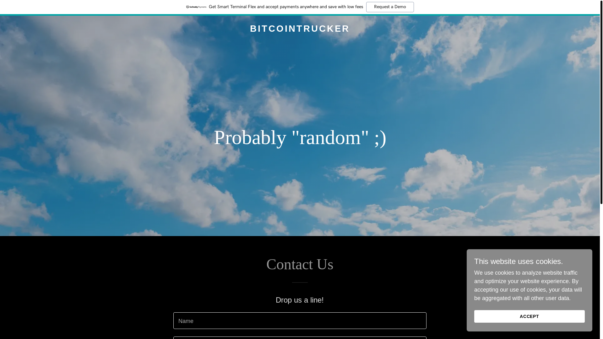 website screenshot of https://bitcointrucker.cloud/