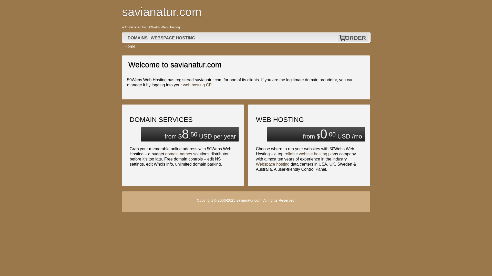website screenshot of https://savianatur.com/