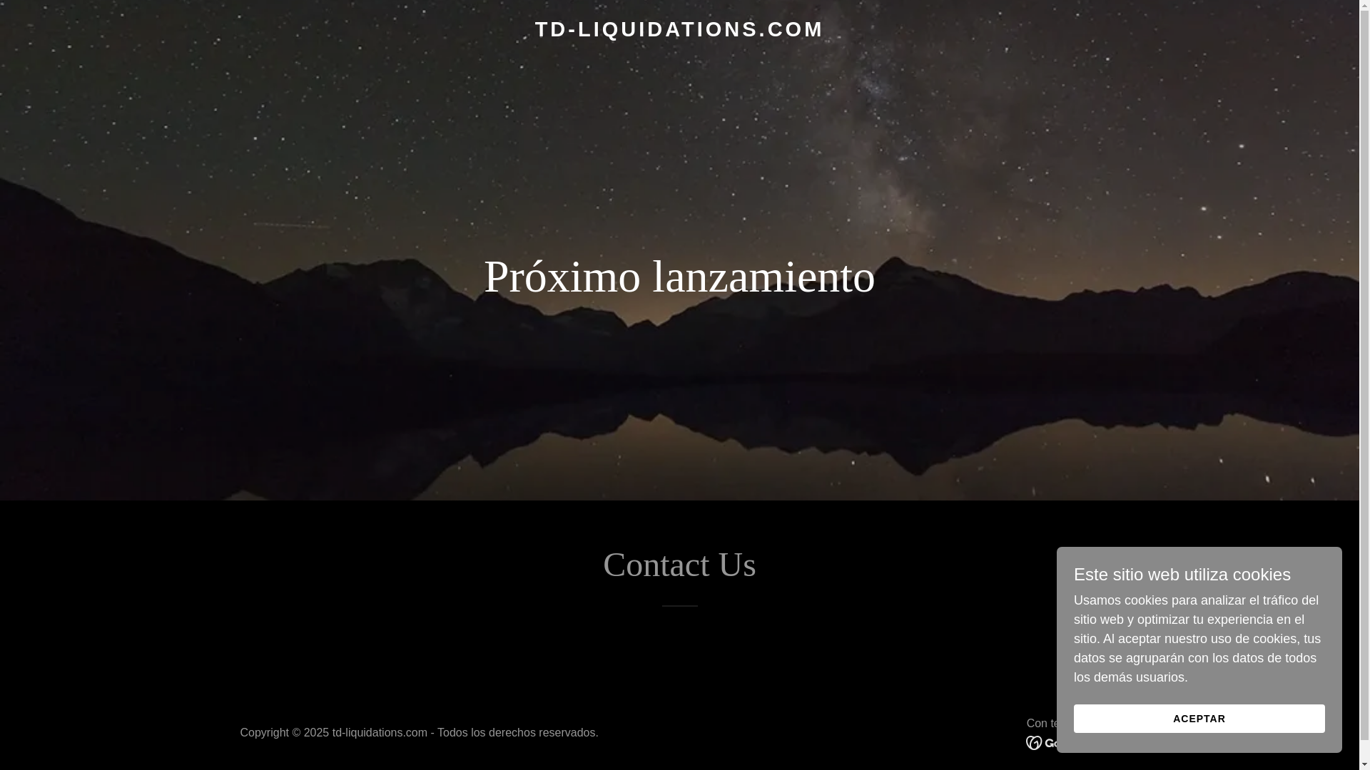 website screenshot of https://td-liquidations.com/