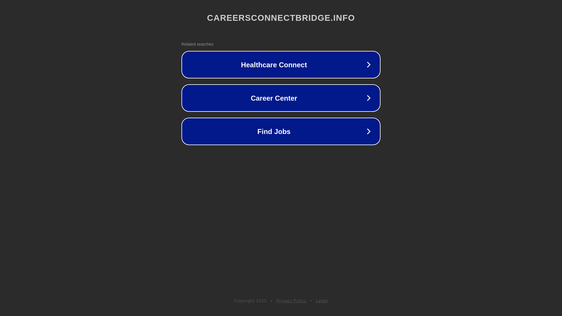 website screenshot of https://careersconnectbridge.info/