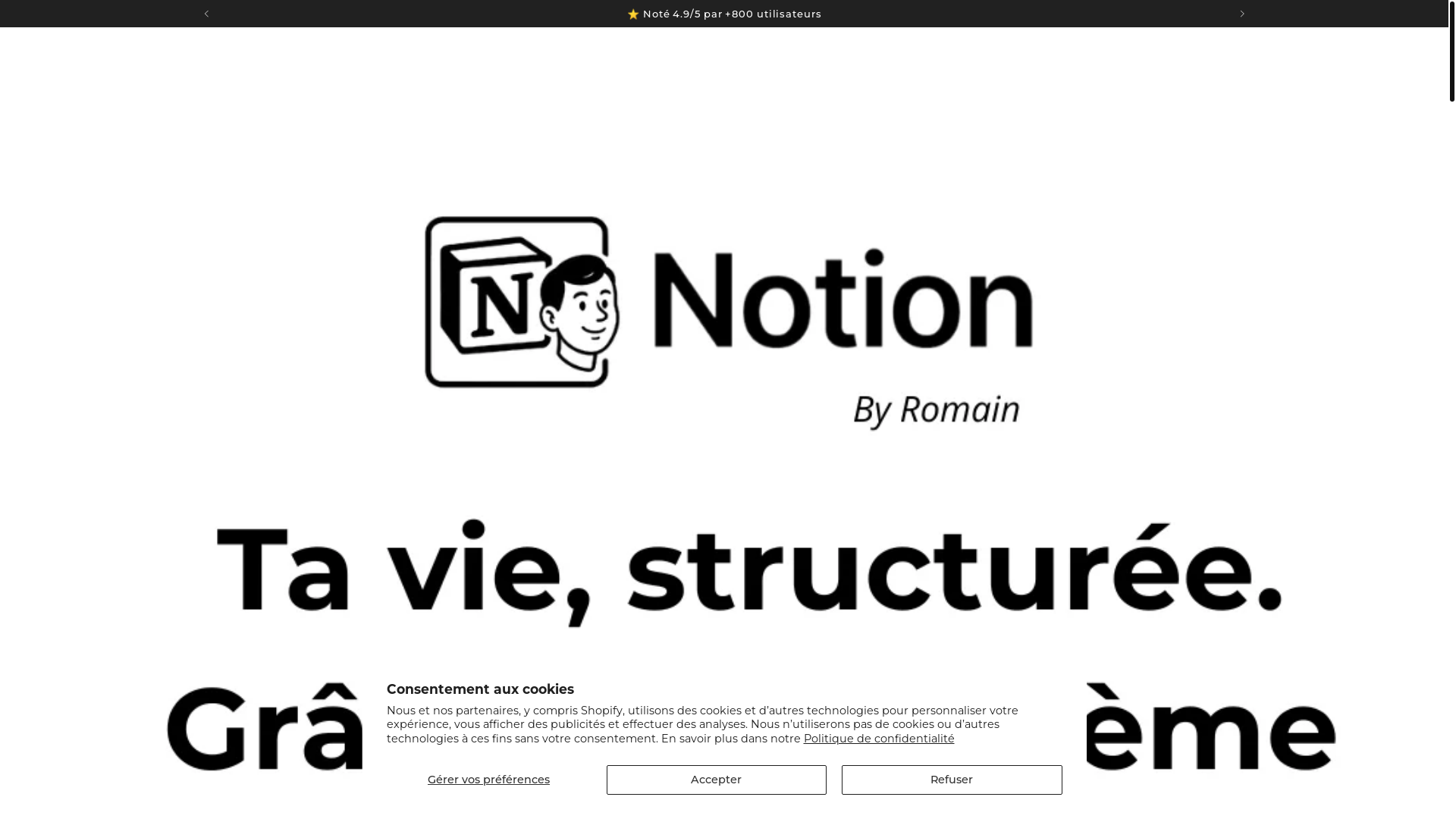 website screenshot of https://romain-notion.com/