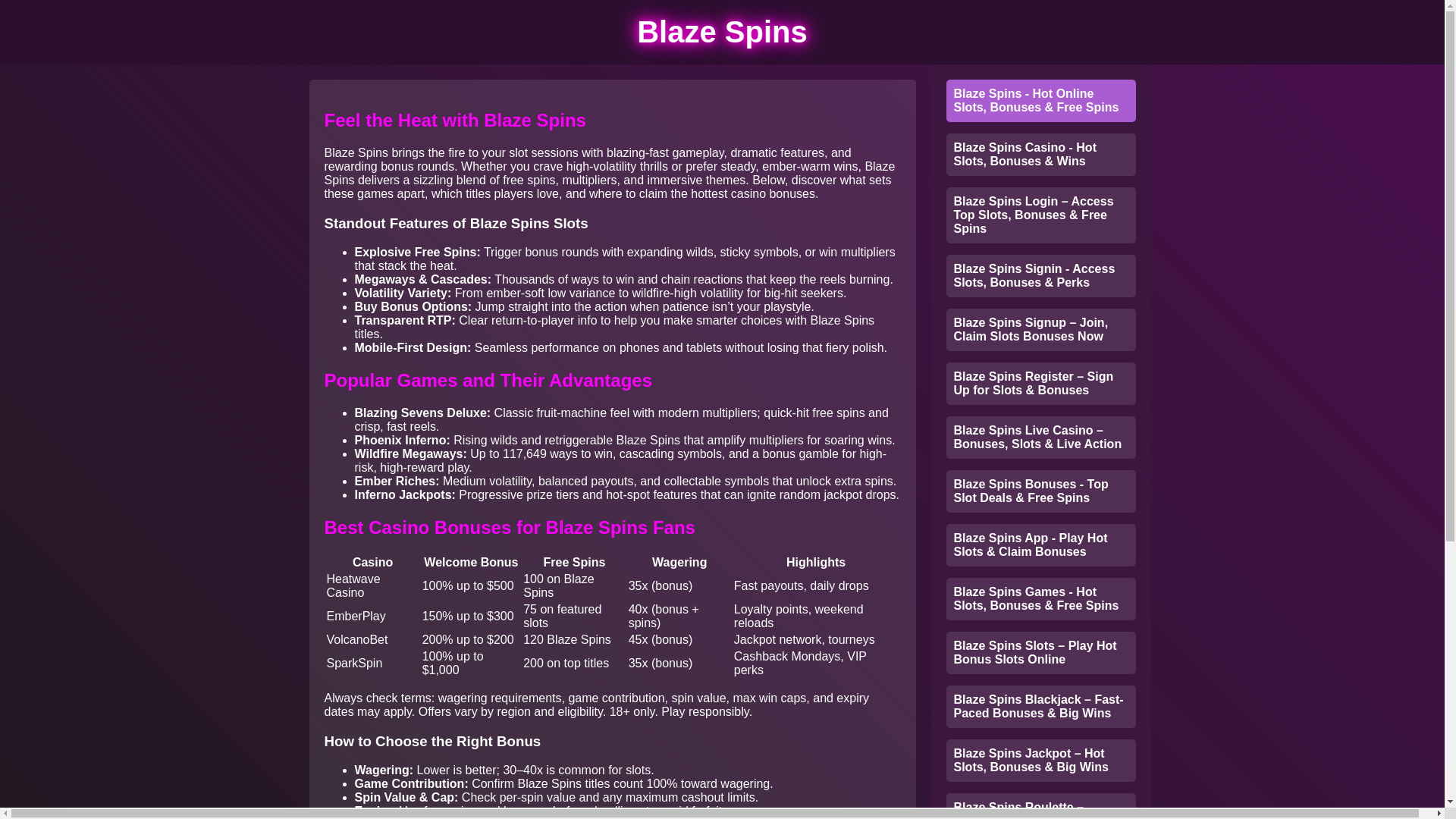 website screenshot of https://blazespins-gamesucg.pages.dev/