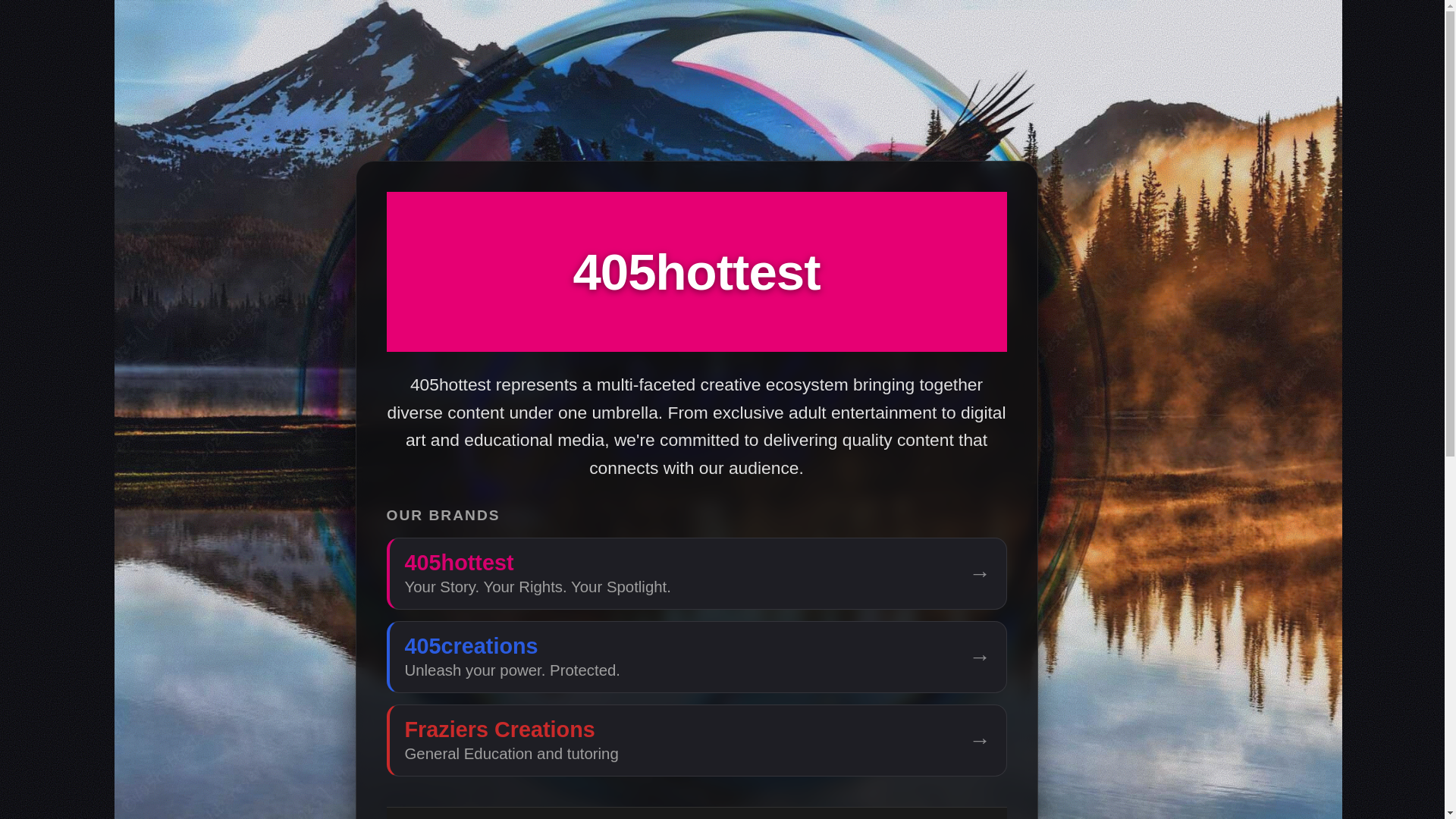 website screenshot of https://fraziers-creations.com/