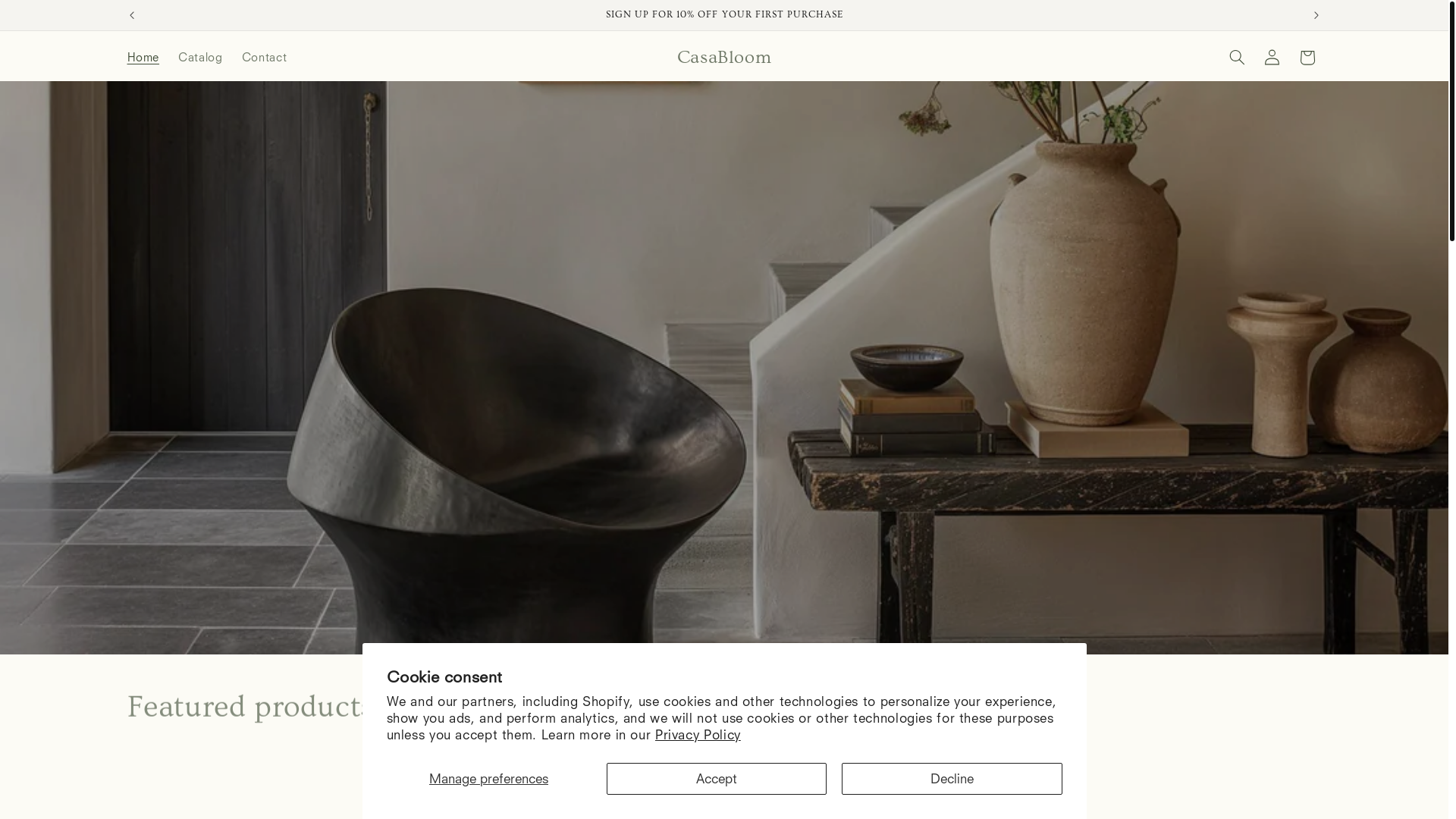 website screenshot of https://casabloom.online/