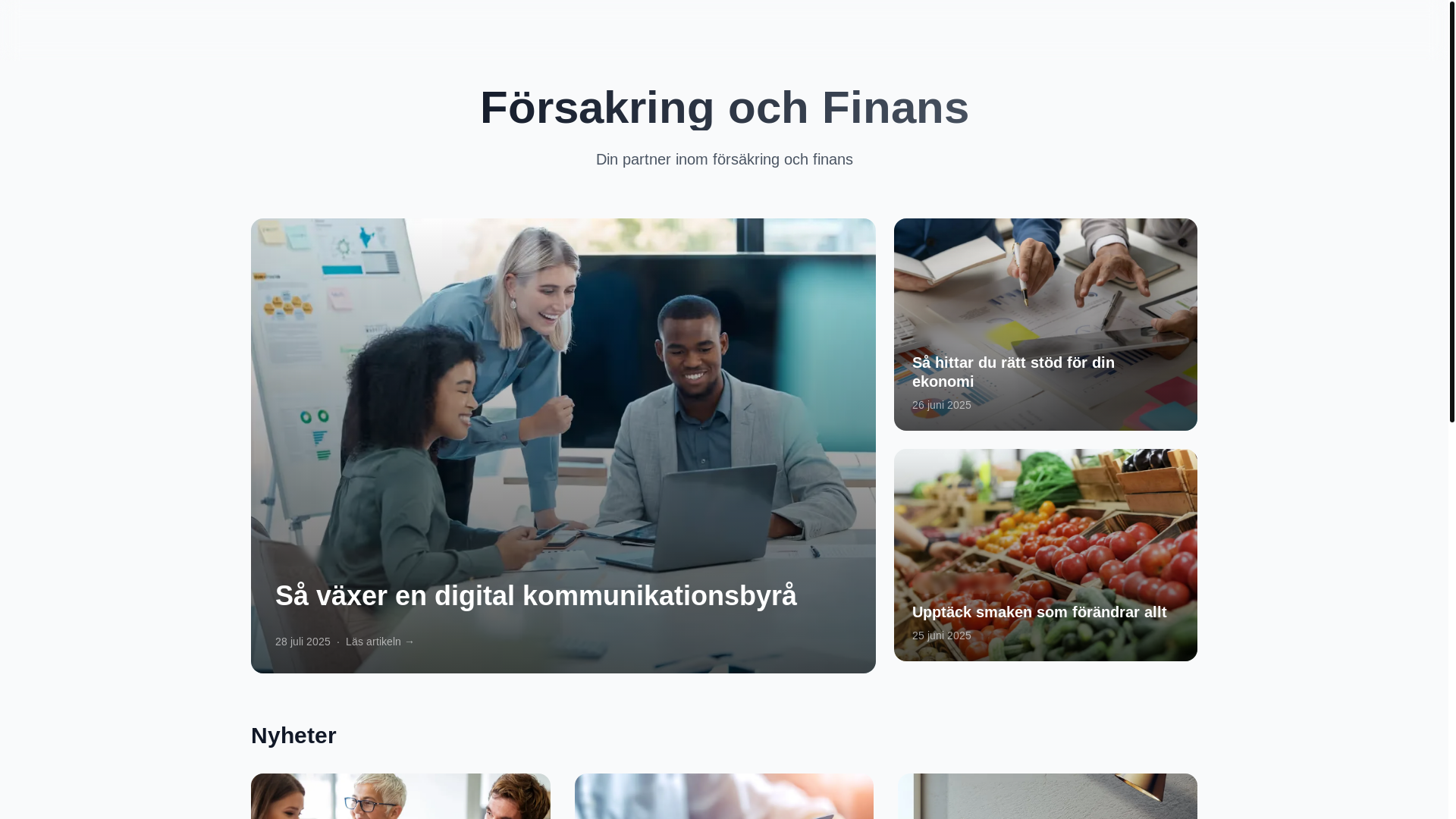 website screenshot of https://forsakringofinans-se.pages.dev/