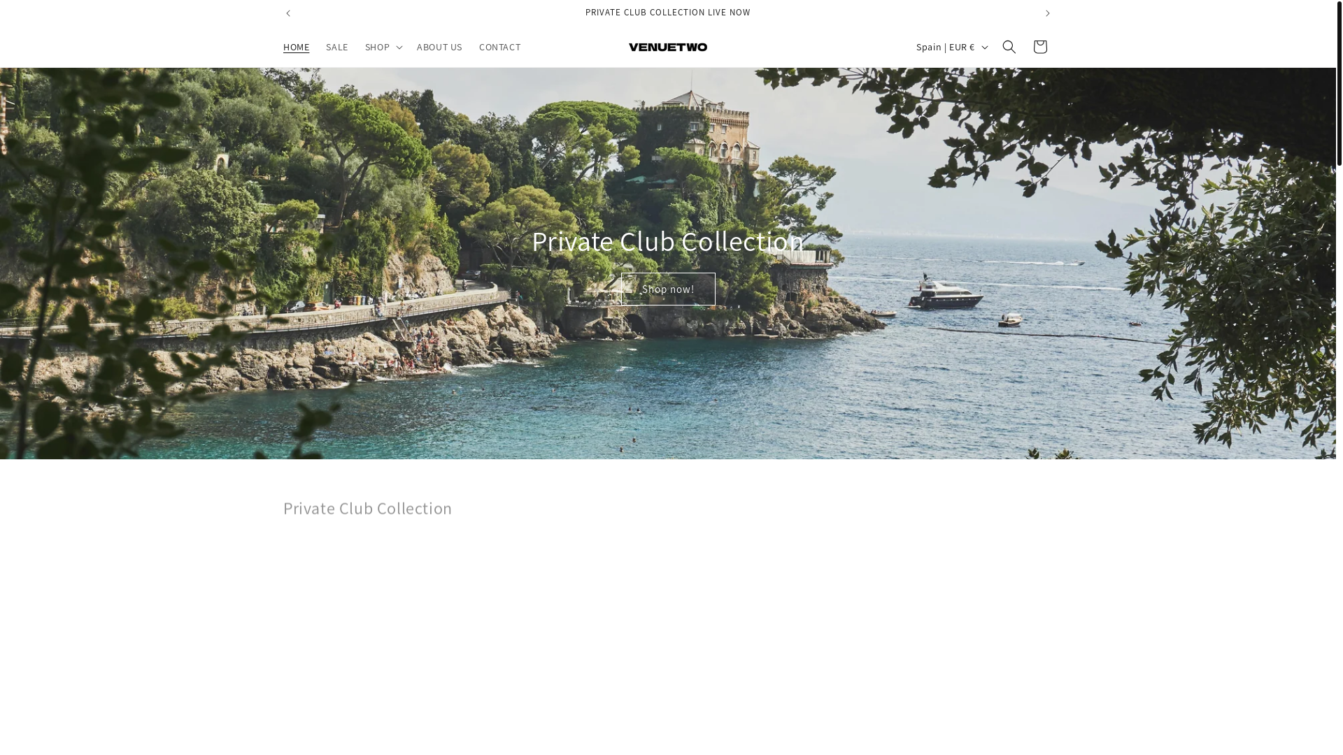 website screenshot of https://venuetwo.shop/