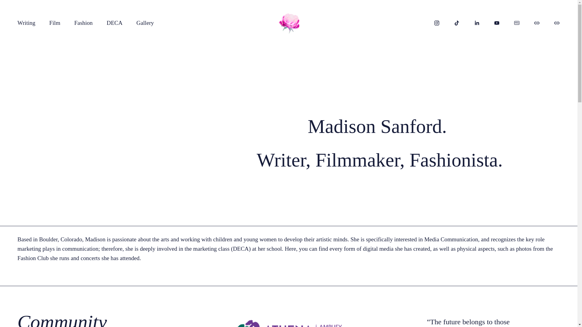 website screenshot of https://madisonsanford.com/