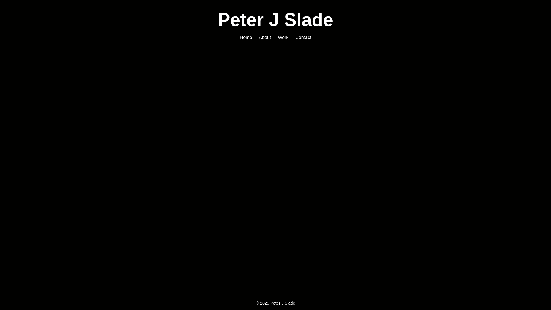website screenshot of https://peterjslade.com/