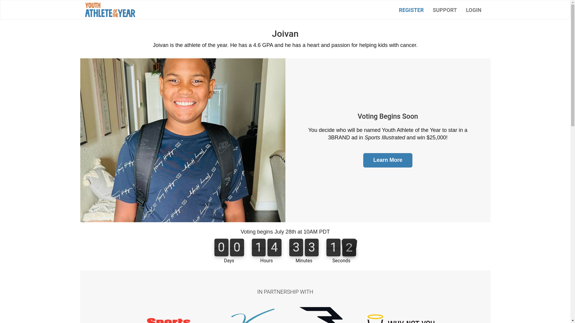 website screenshot of https://voteforjoivan.com/