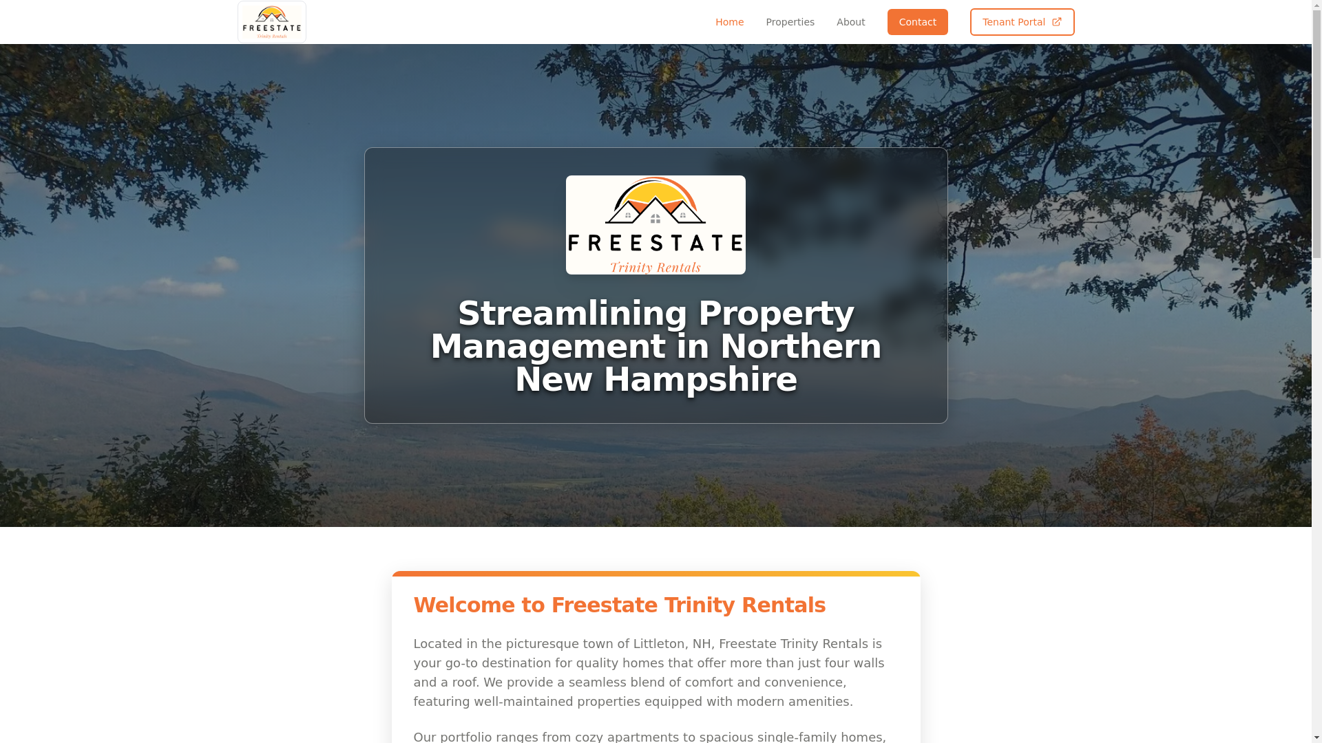website screenshot of https://freestate-trinity-rentals.pages.dev/