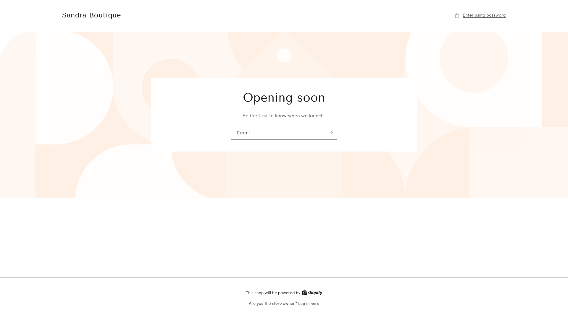 website screenshot of https://sandraboutique.us/