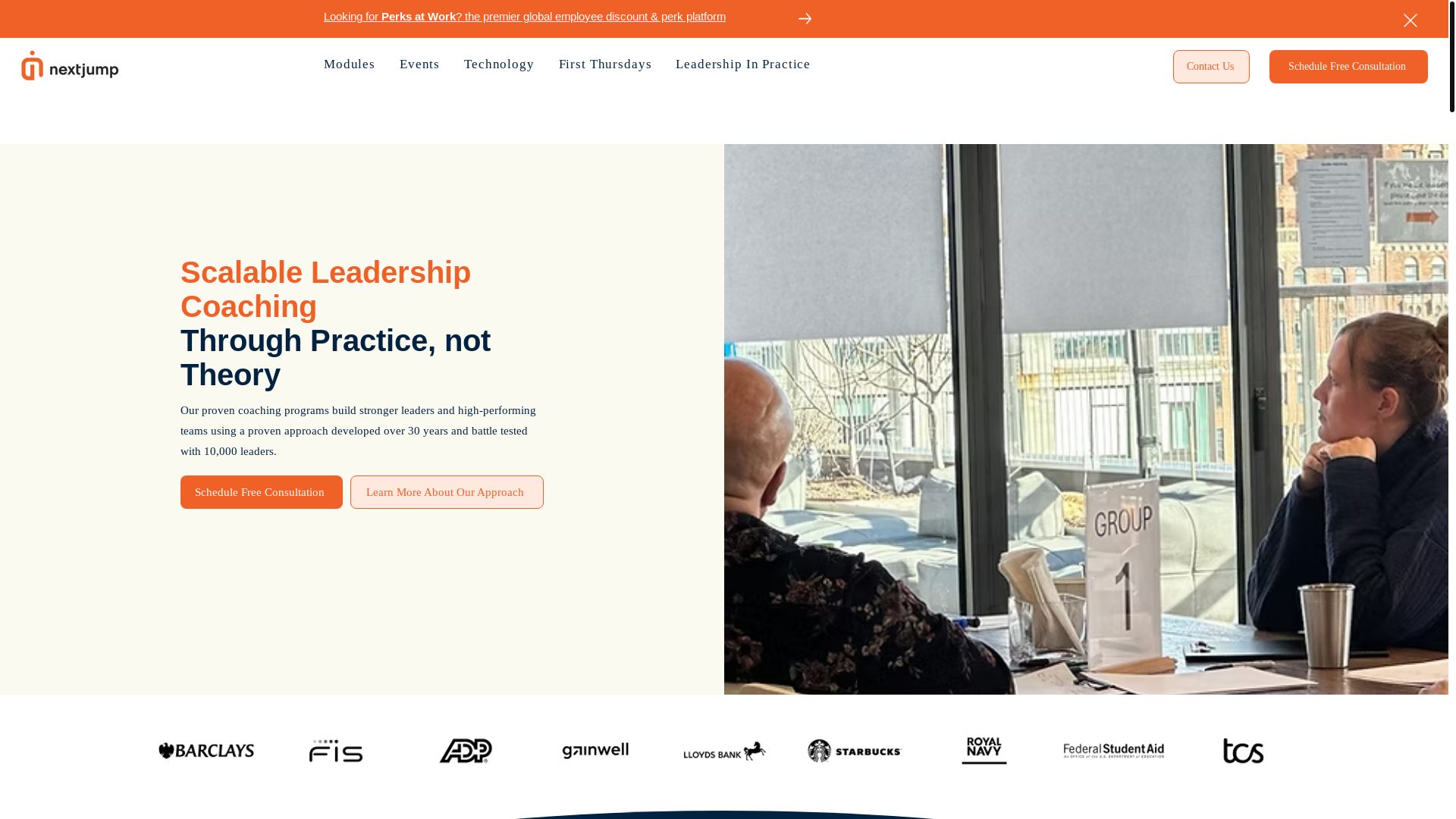 website screenshot of https://www.nextjump.com/