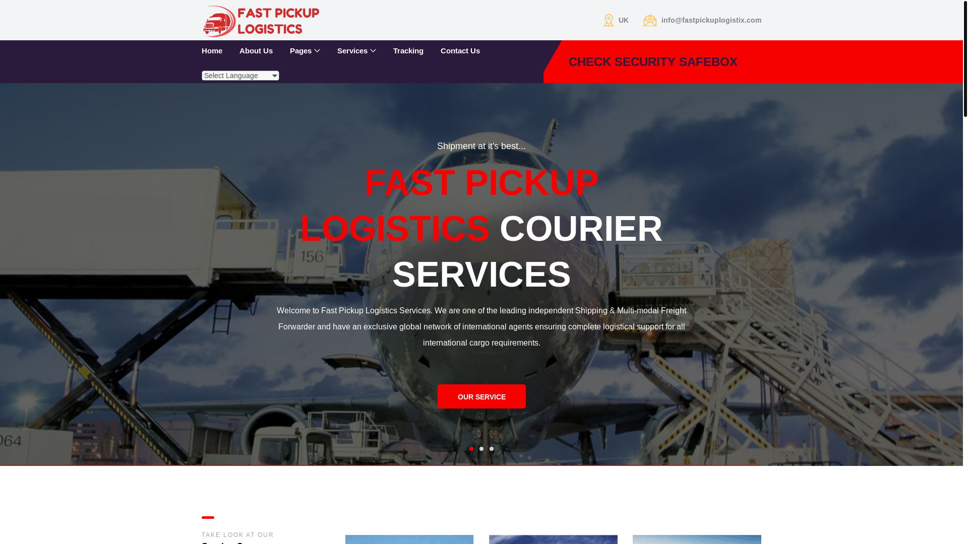 website screenshot of https://fastpickuplogistix.com/