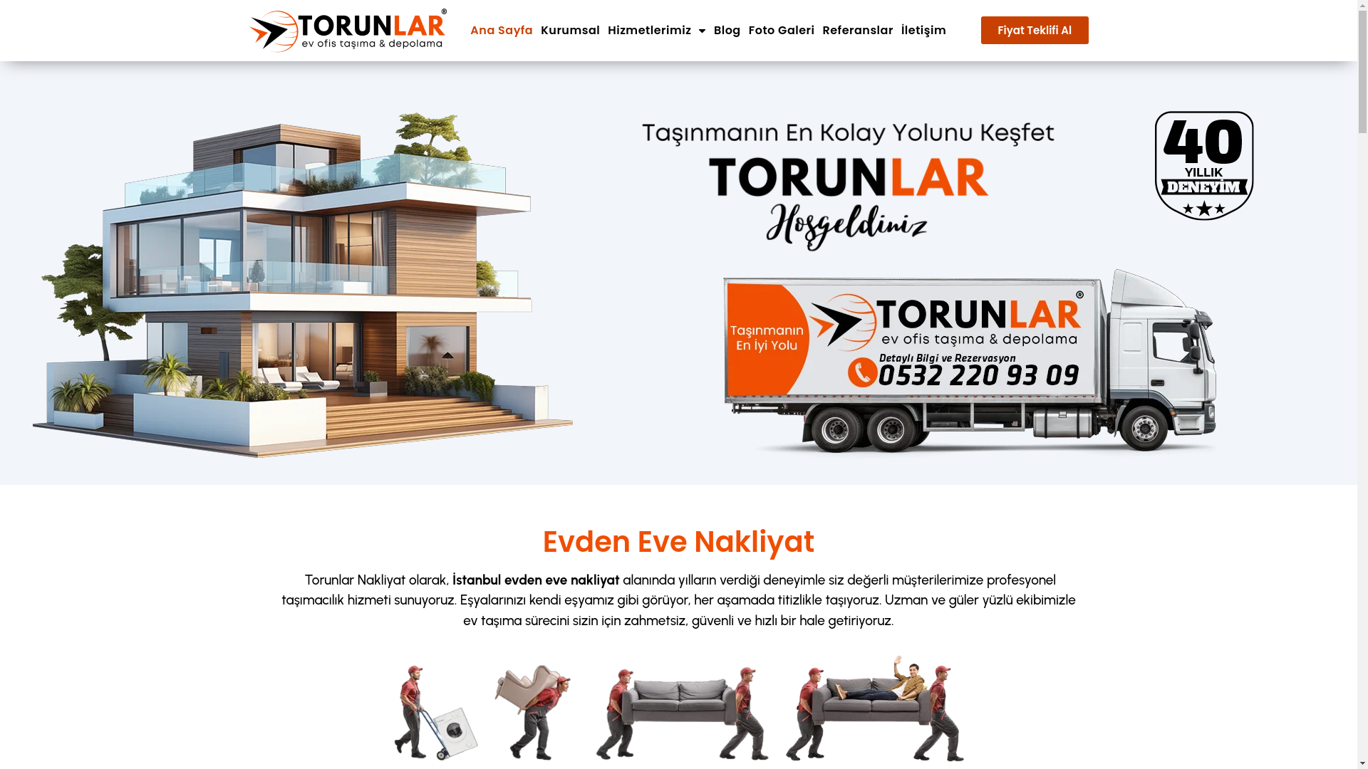 website screenshot of https://torunlarnakliyat.com