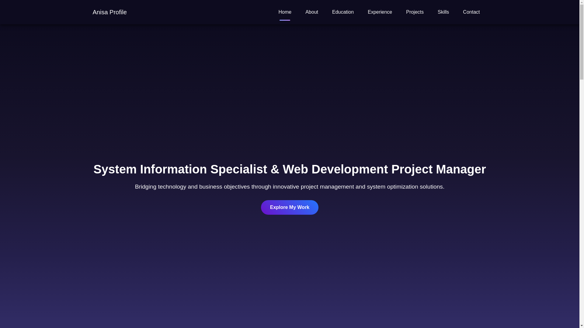 website screenshot of https://anisanurhidayah.page/