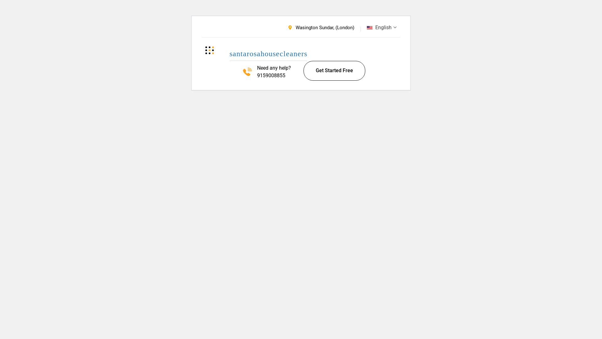 website screenshot of https://santarosahousecleaners.com/