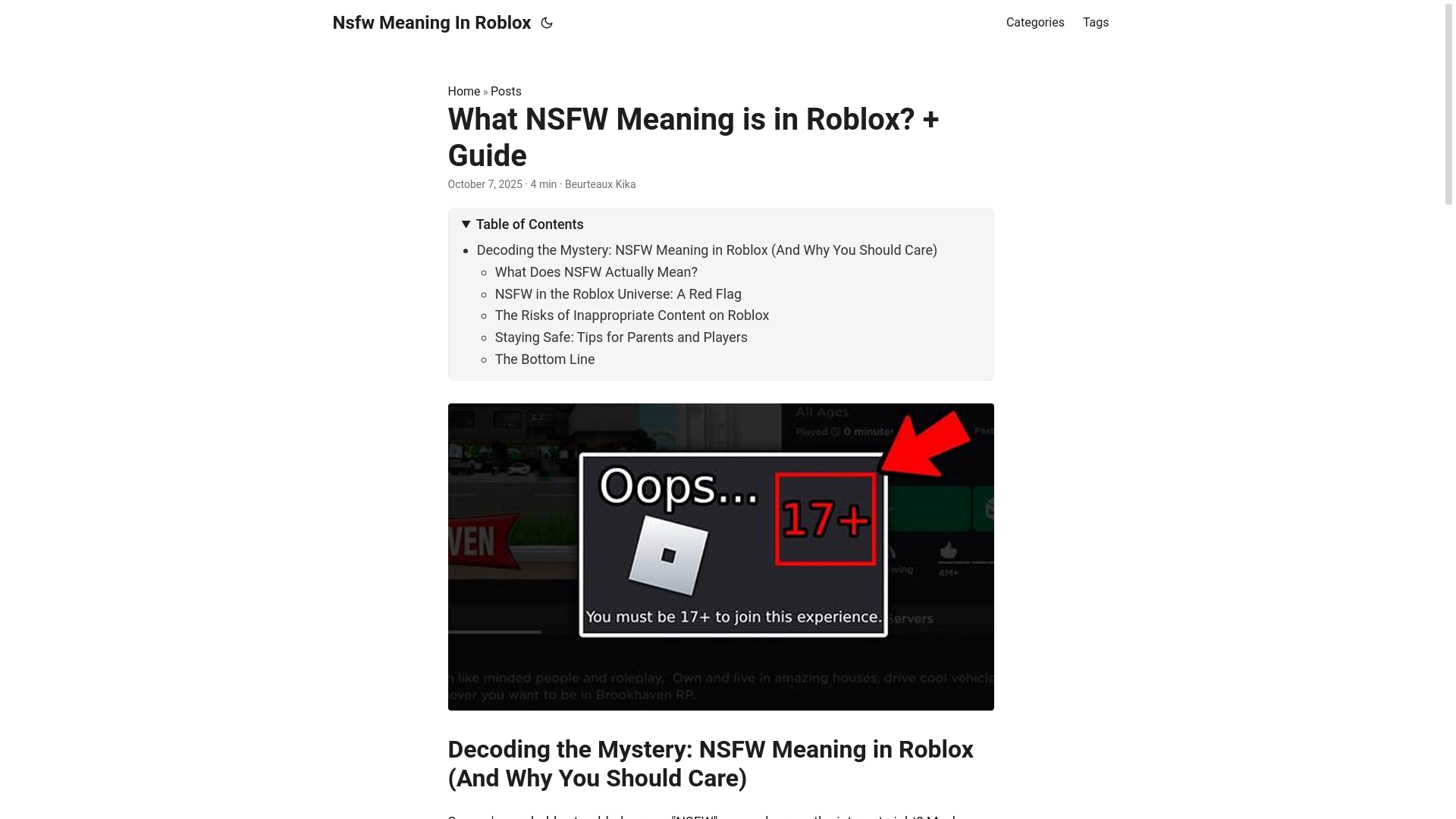 website screenshot of https://nsfw-meaning-in-roblox.pages.dev/
