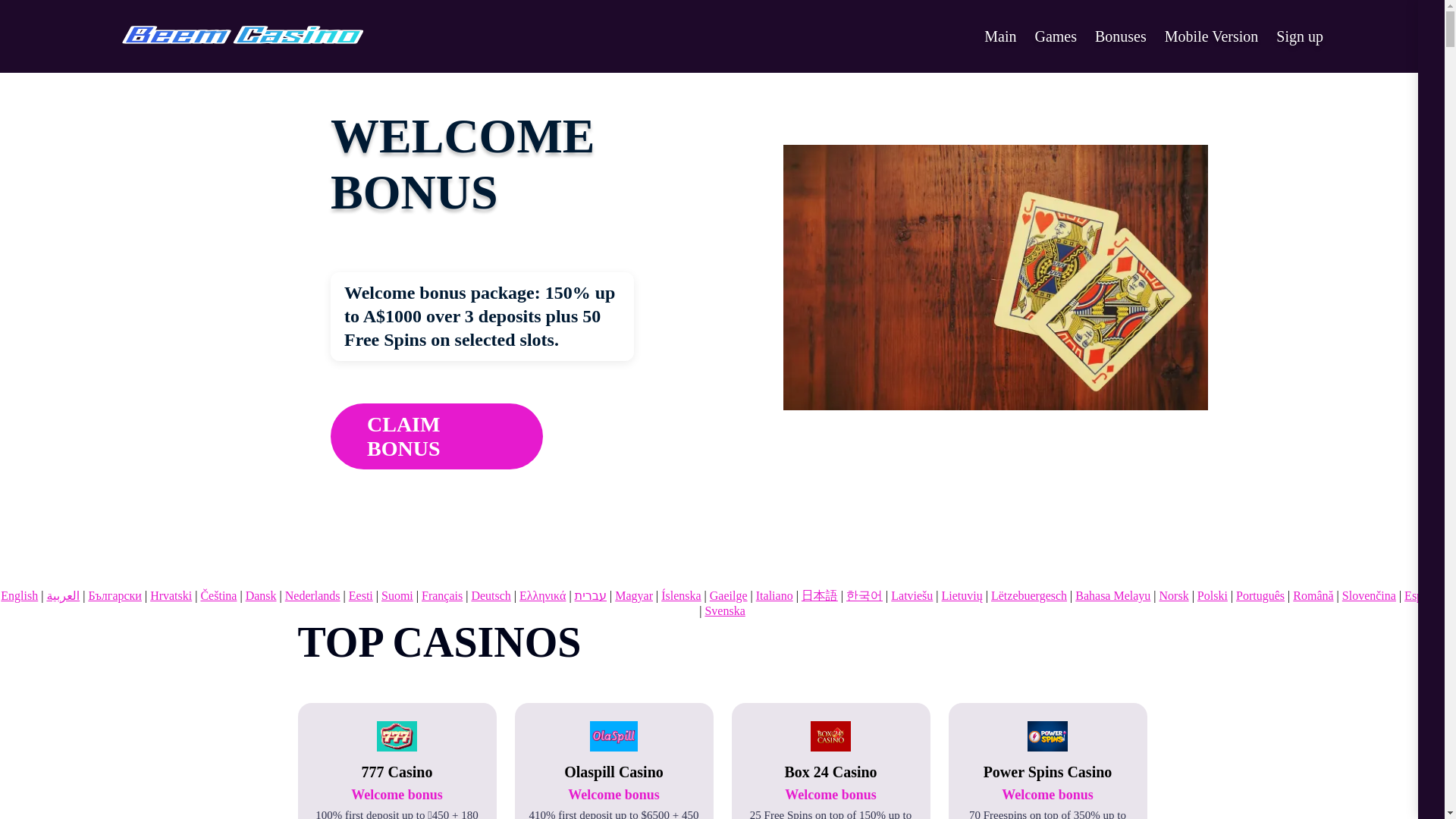 website screenshot of https://beem3.bond/