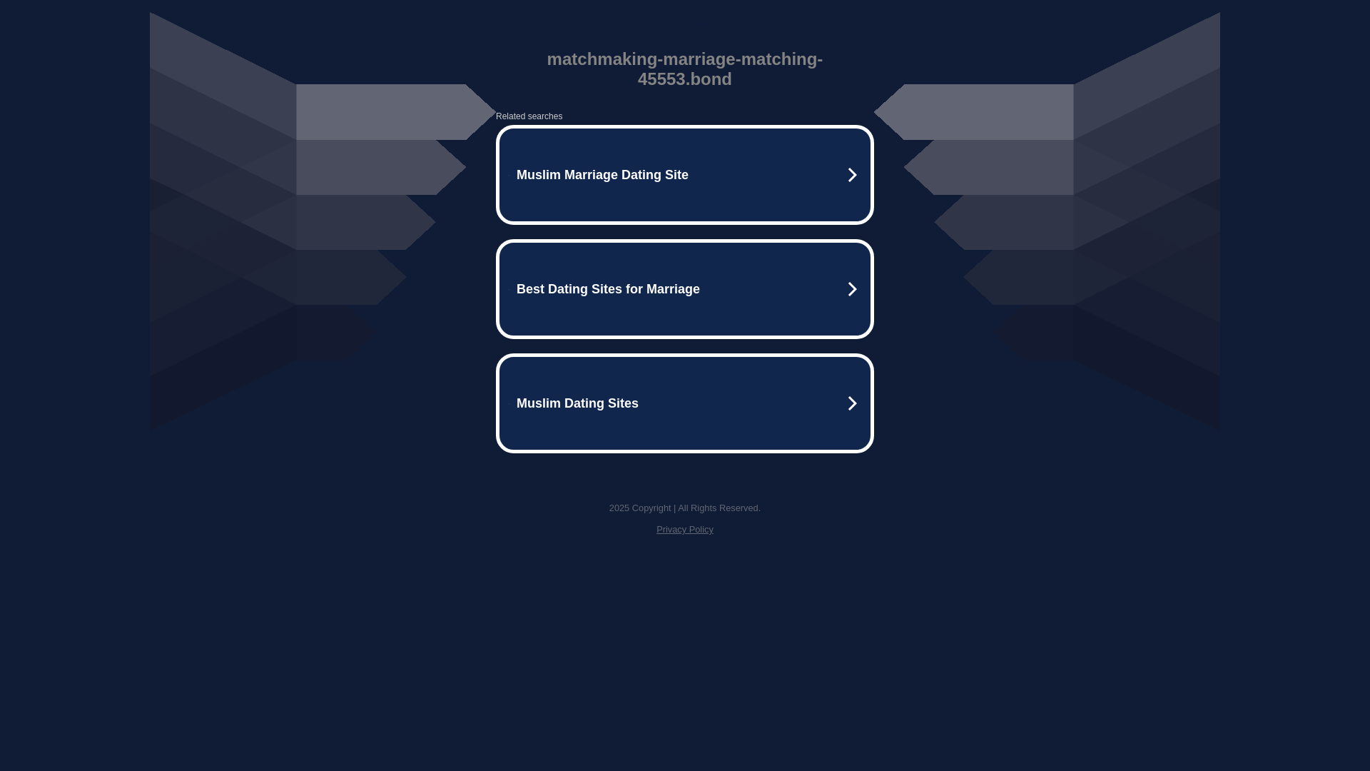 website screenshot of https://matchmaking-marriage-matching-45553.bond/