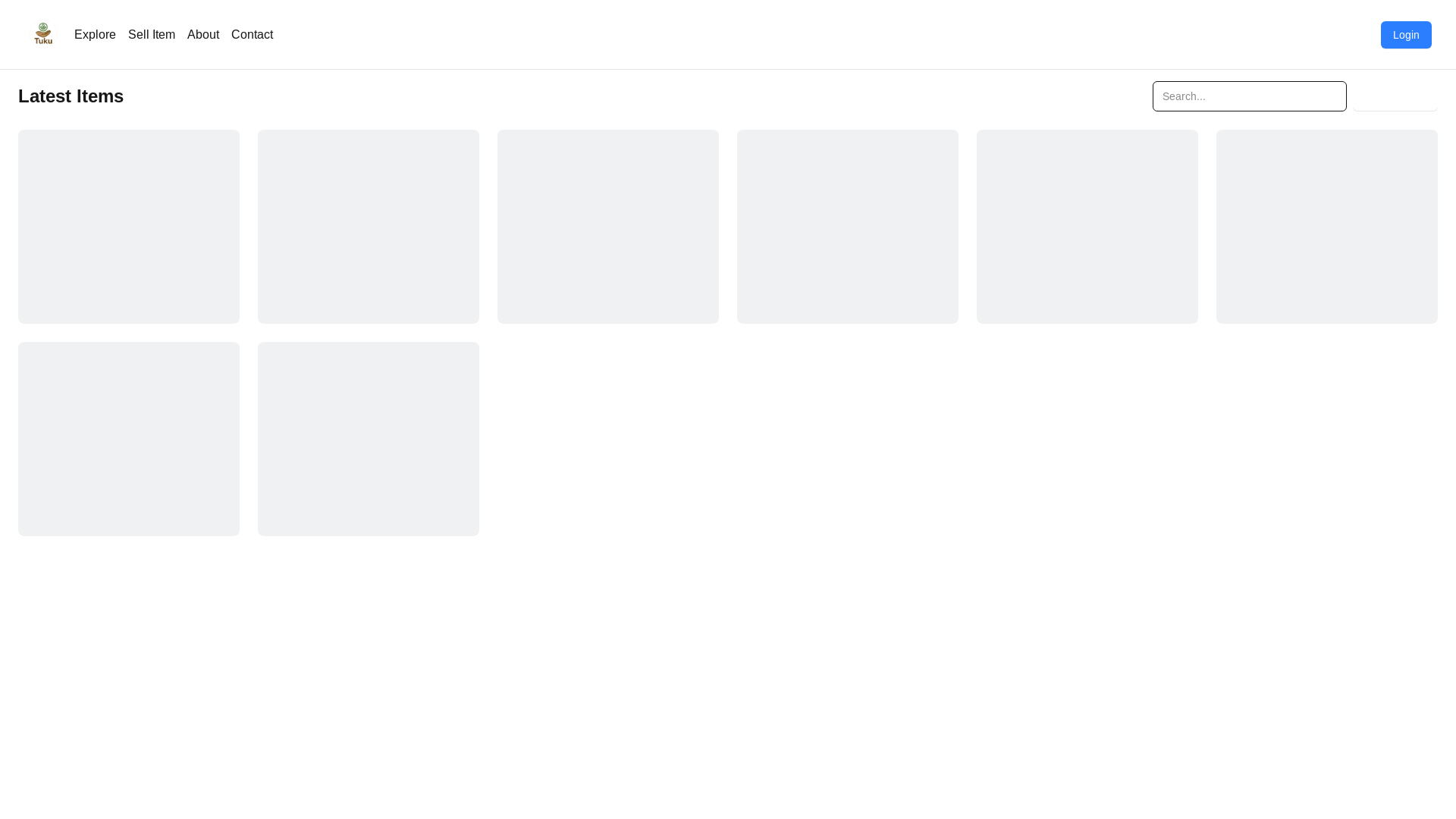 website screenshot of https://tuku-market.com/