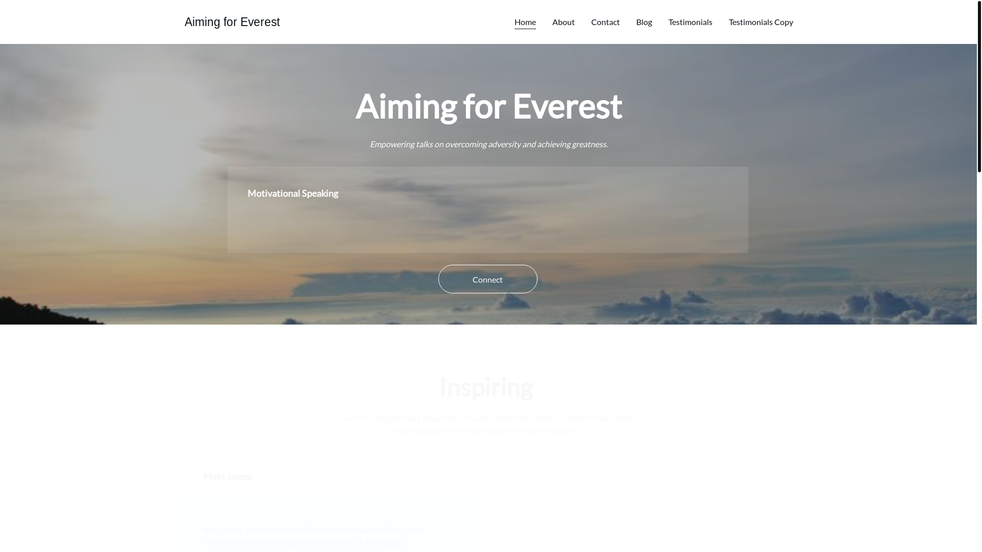 website screenshot of https://aimingateverest.com.au/