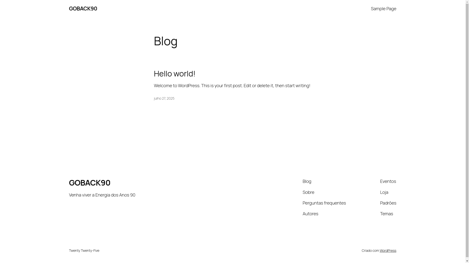 website screenshot of https://goback90.com.br/
