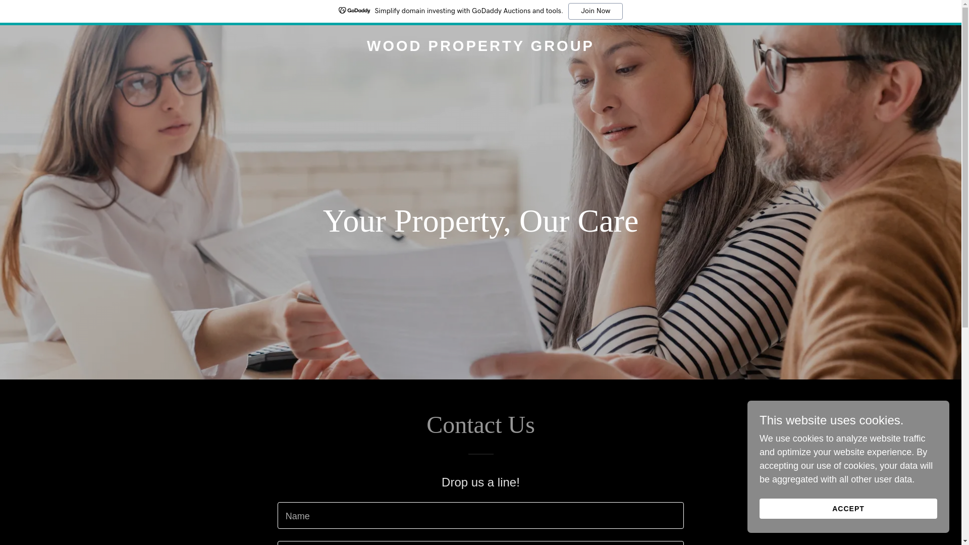 website screenshot of https://woodproperty.net/