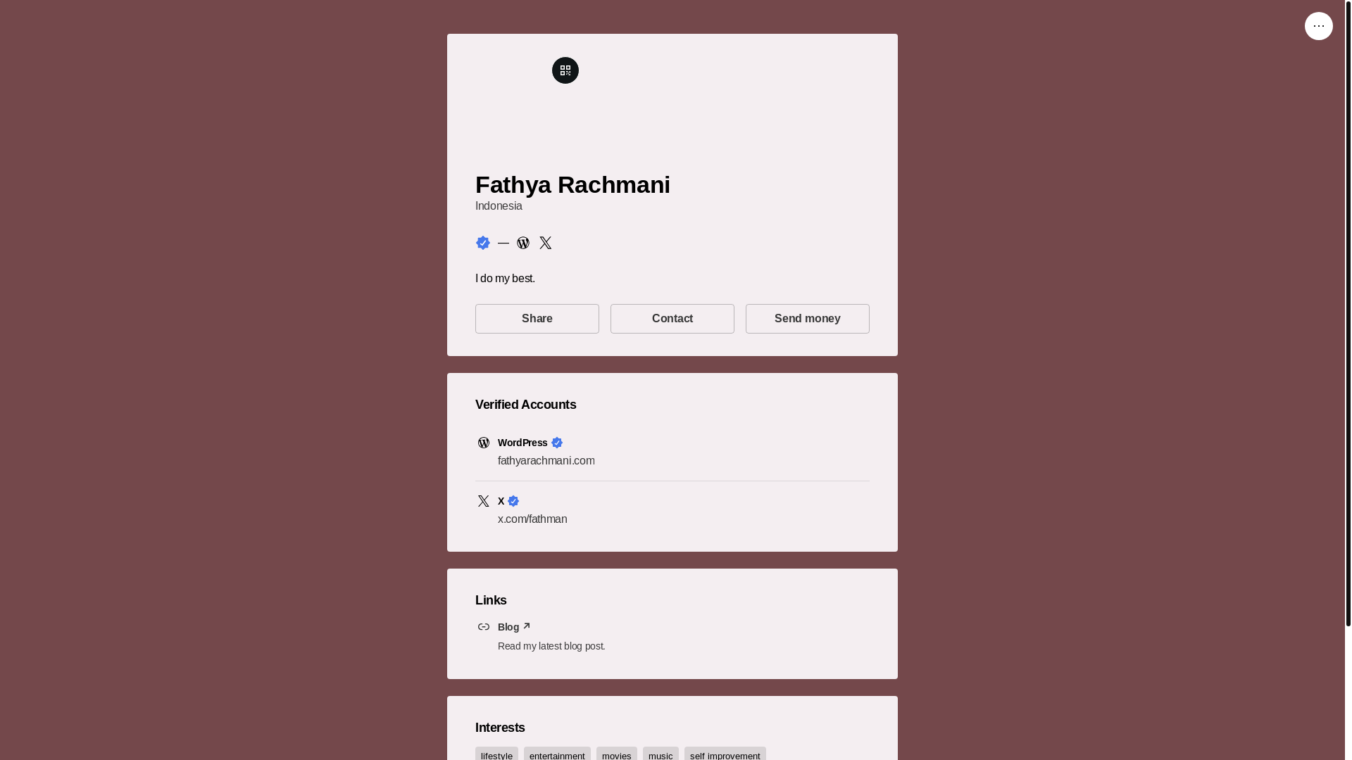 website screenshot of https://fathyarachmani.info/