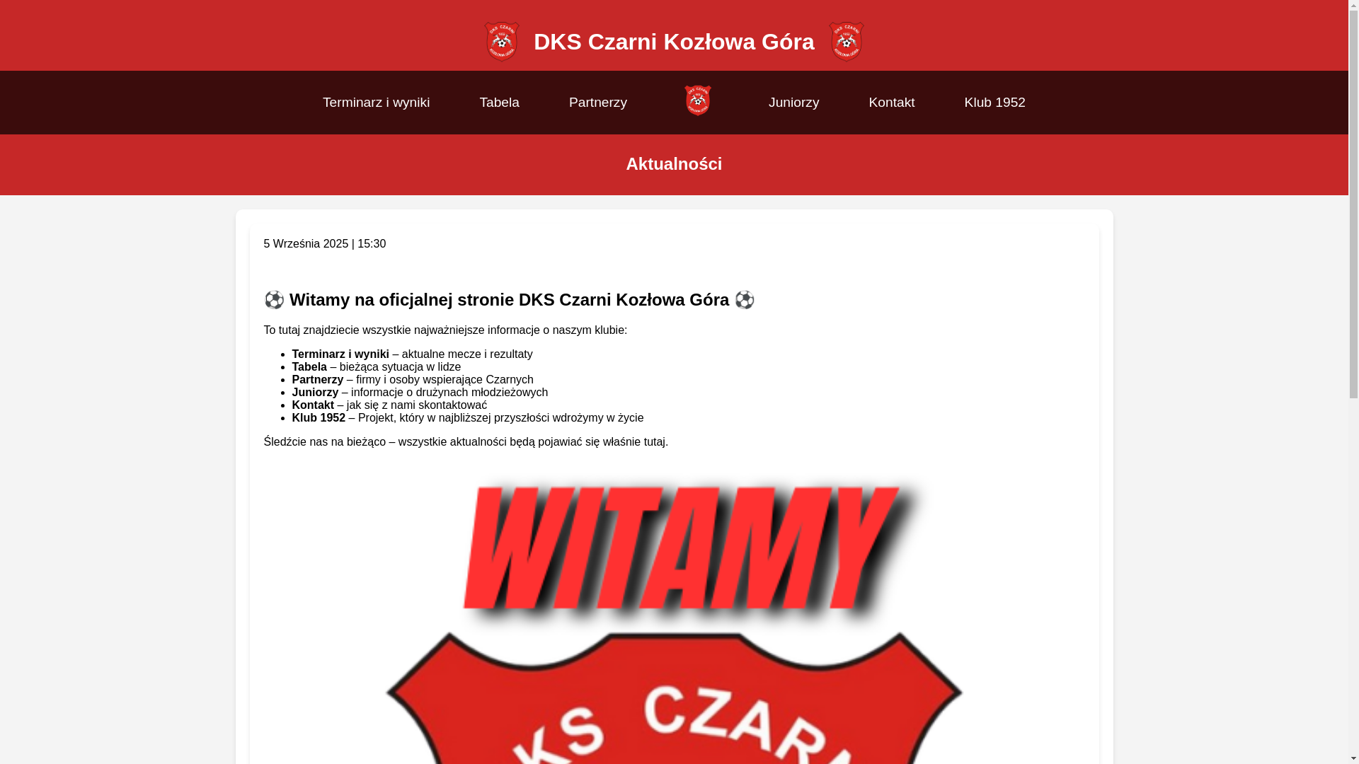 website screenshot of https://dksczarnikg.pl/