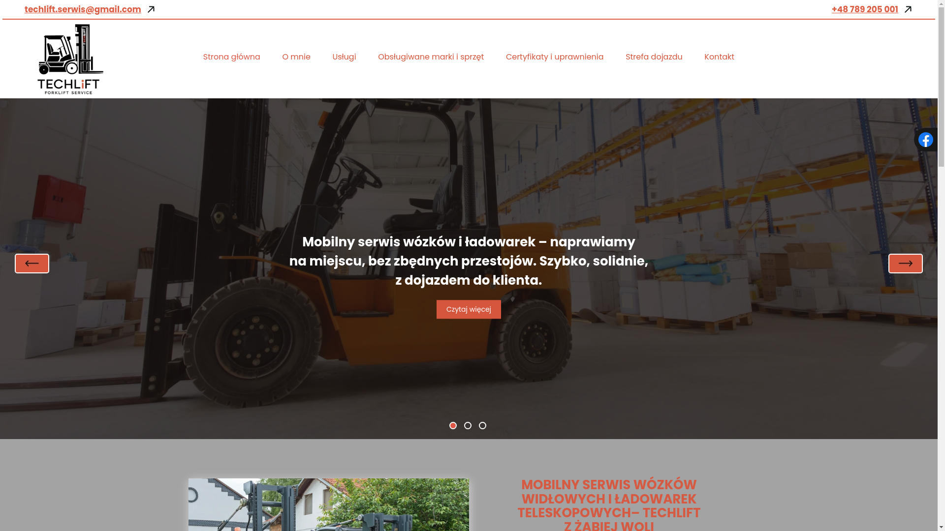 website screenshot of https://techlift-serwis.pl/