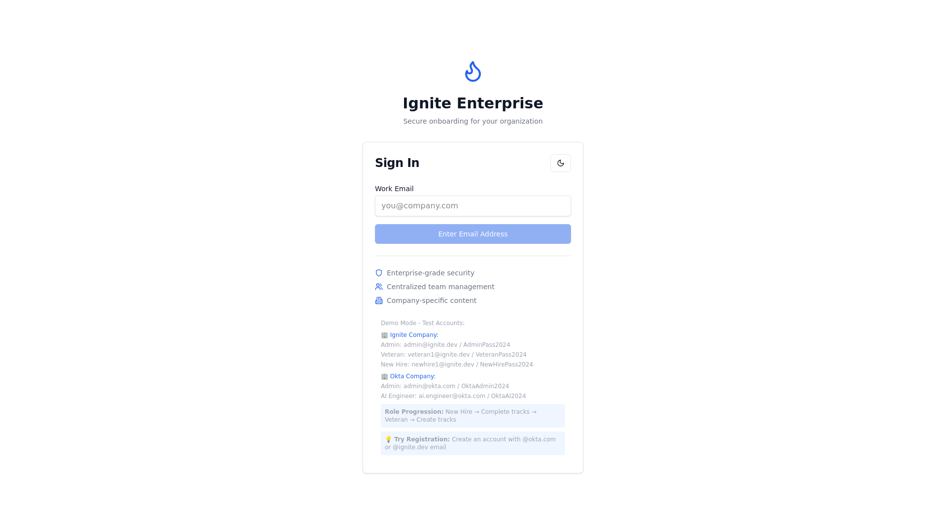 website screenshot of https://tryignite.dev/