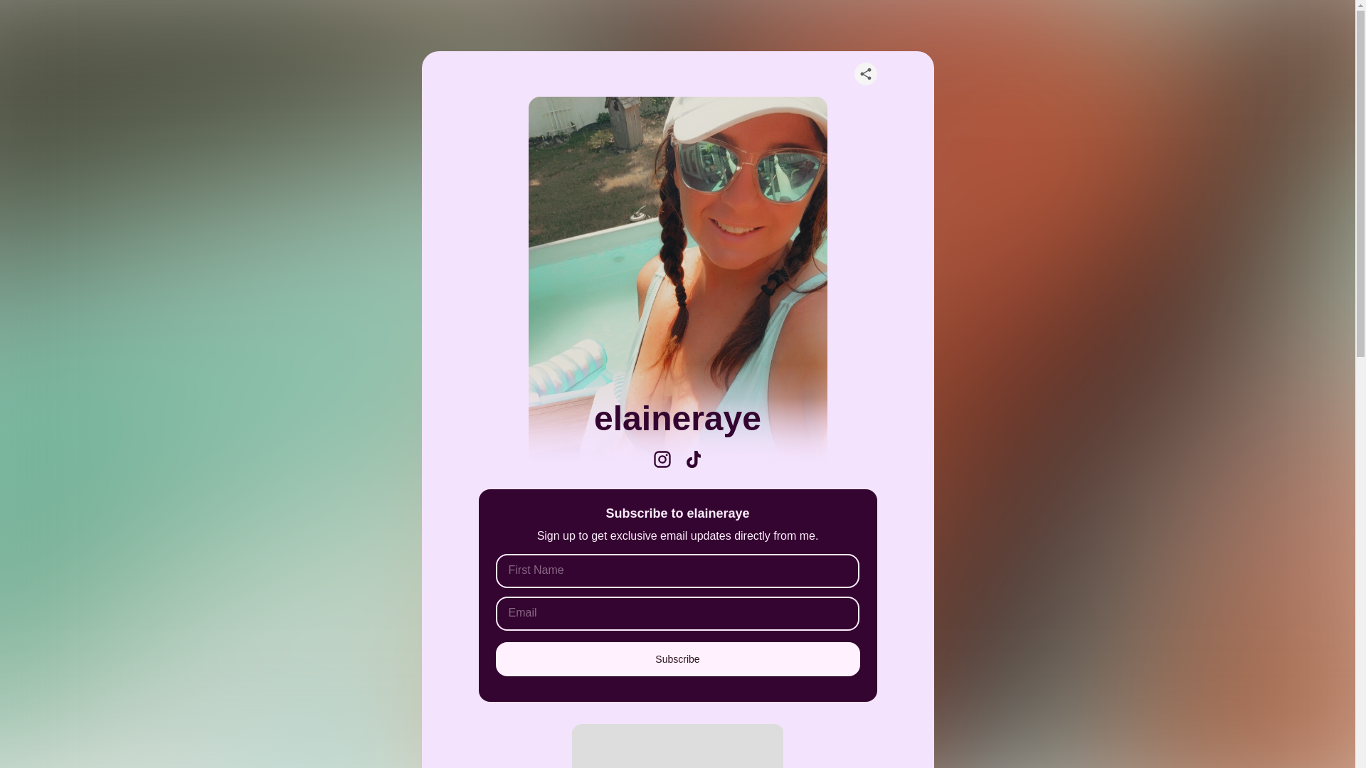 website screenshot of https://elaineraye.com/
