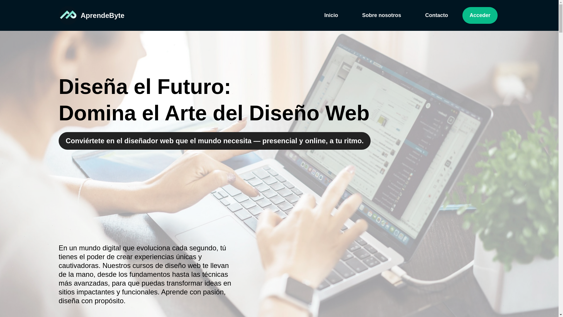 website screenshot of https://aprendebyte.com/
