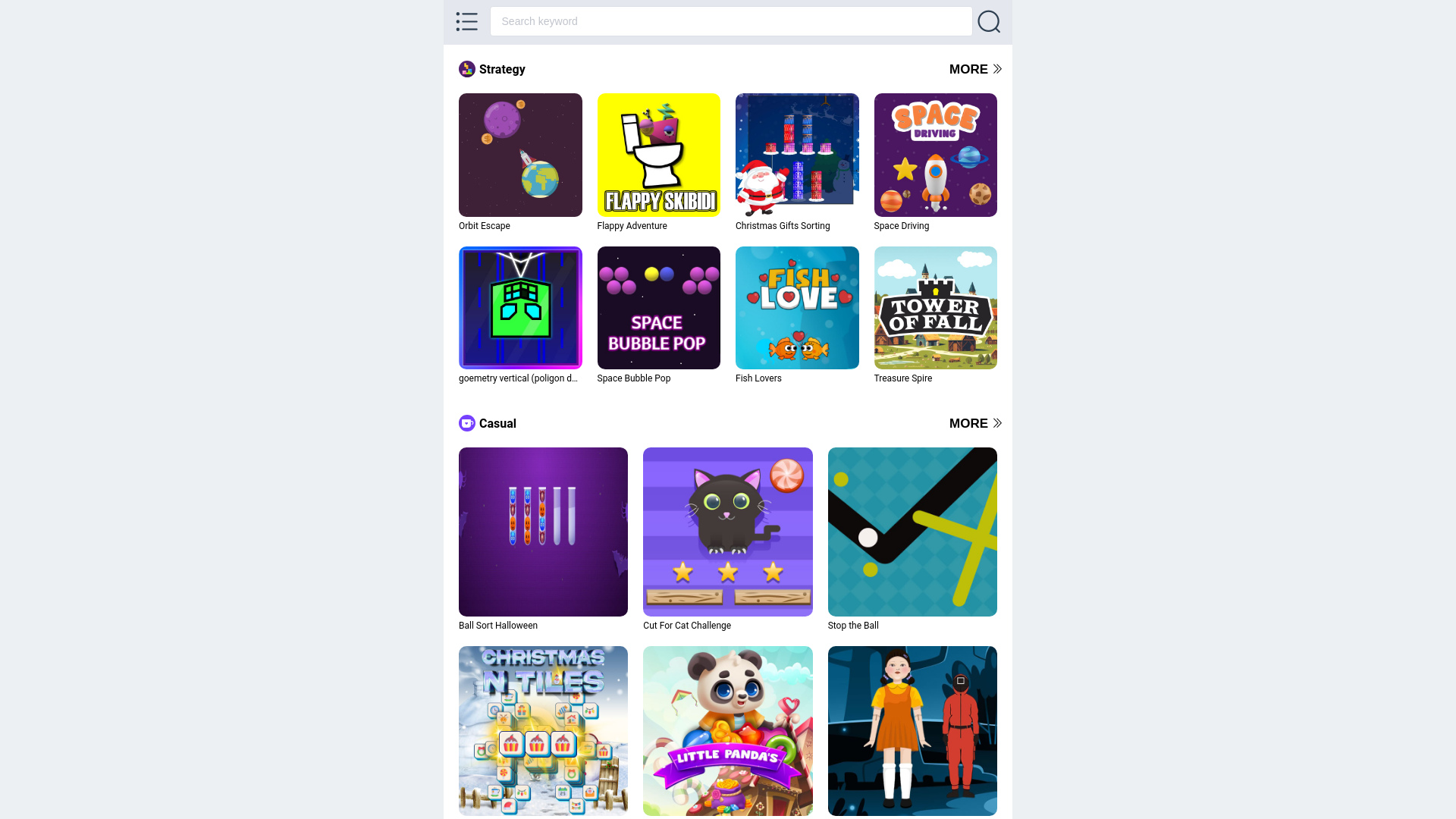 website screenshot of https://stratagame.top/