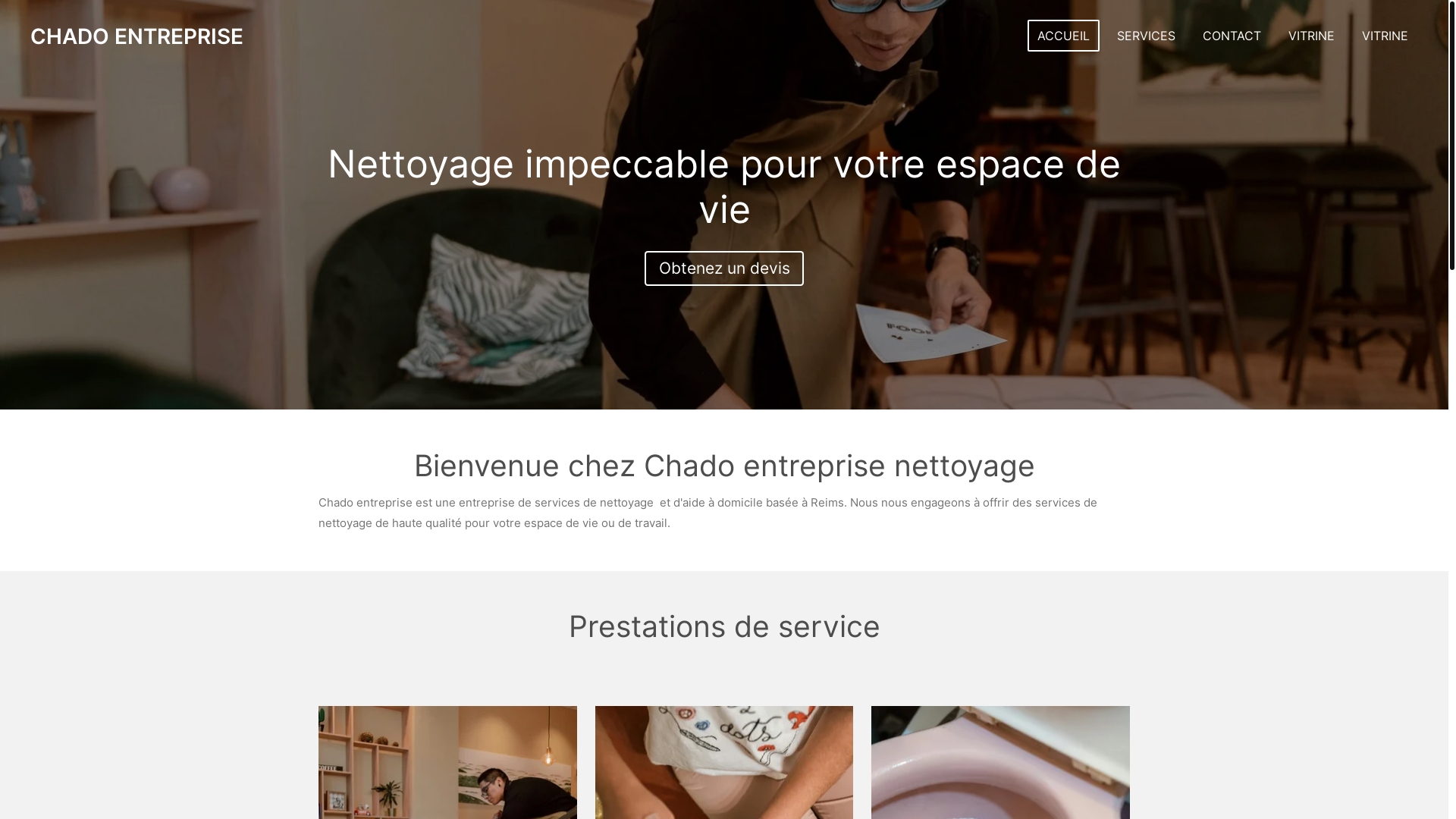 website screenshot of https://chado-entreprise.fr/