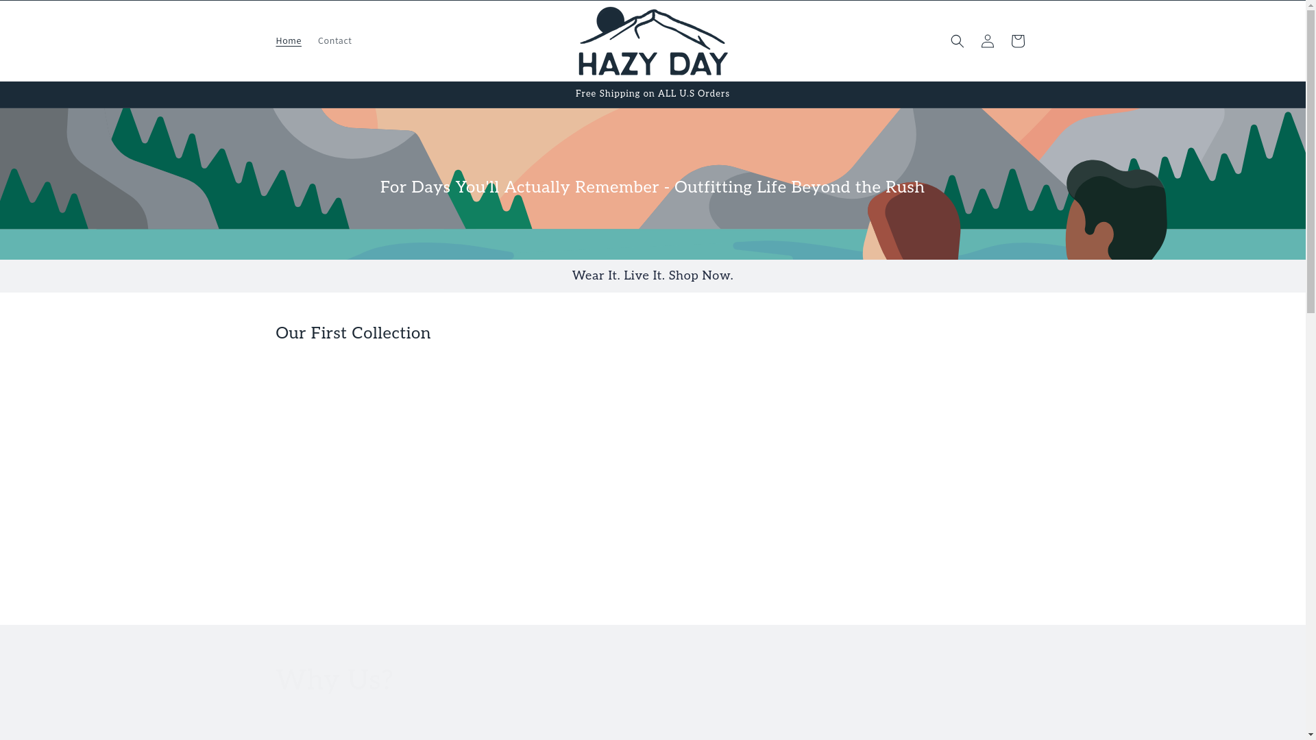 website screenshot of https://hazydayapparel.com/