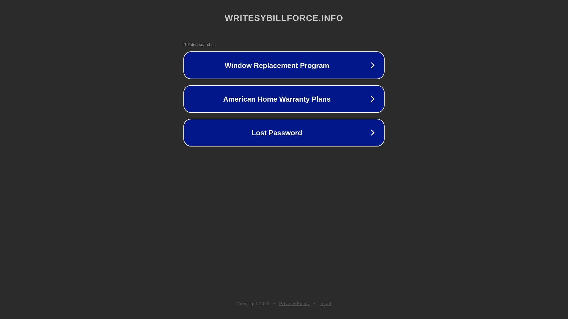 website screenshot of https://writesybillforce.info/