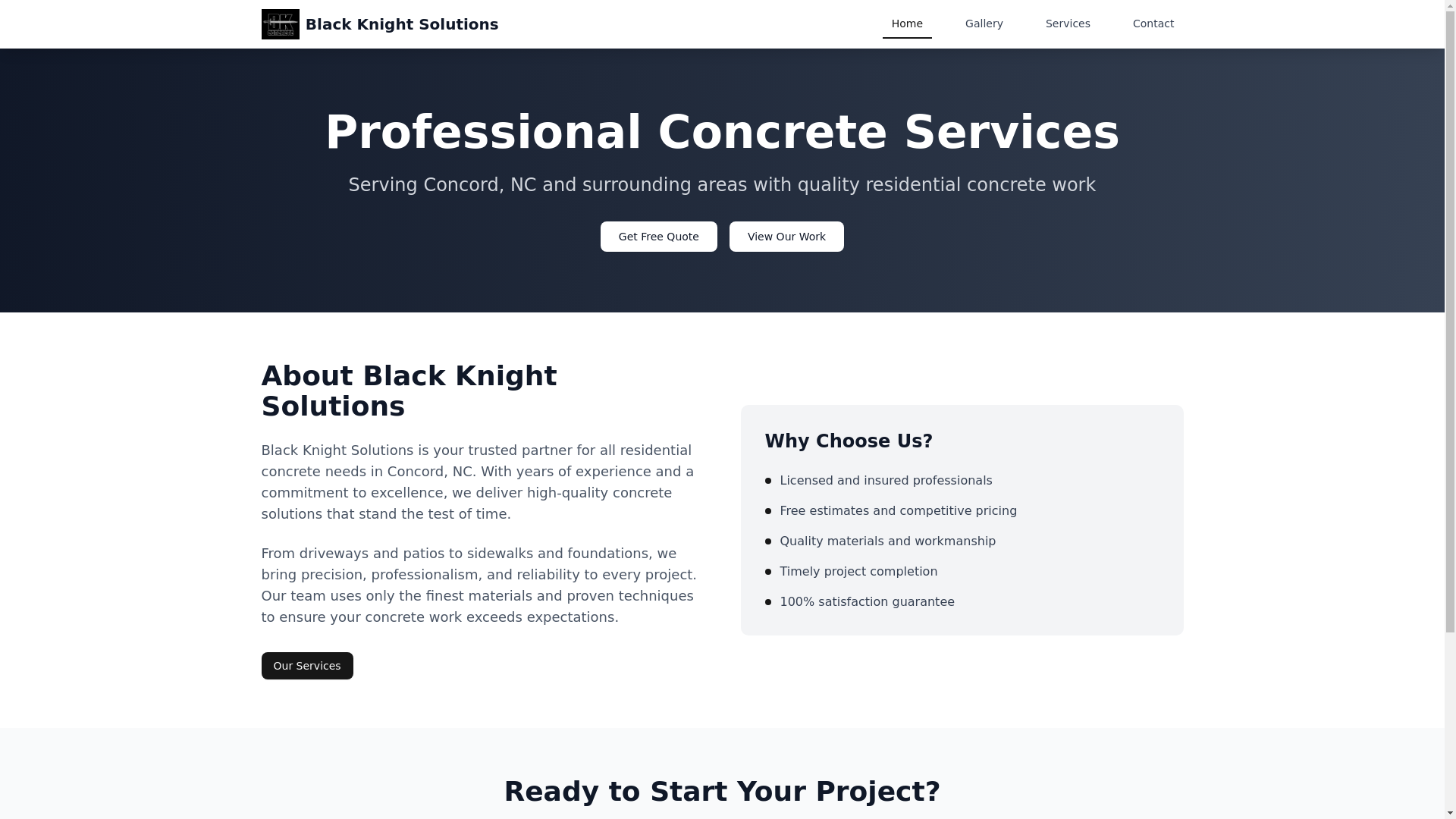 website screenshot of https://bksconcrete.com/